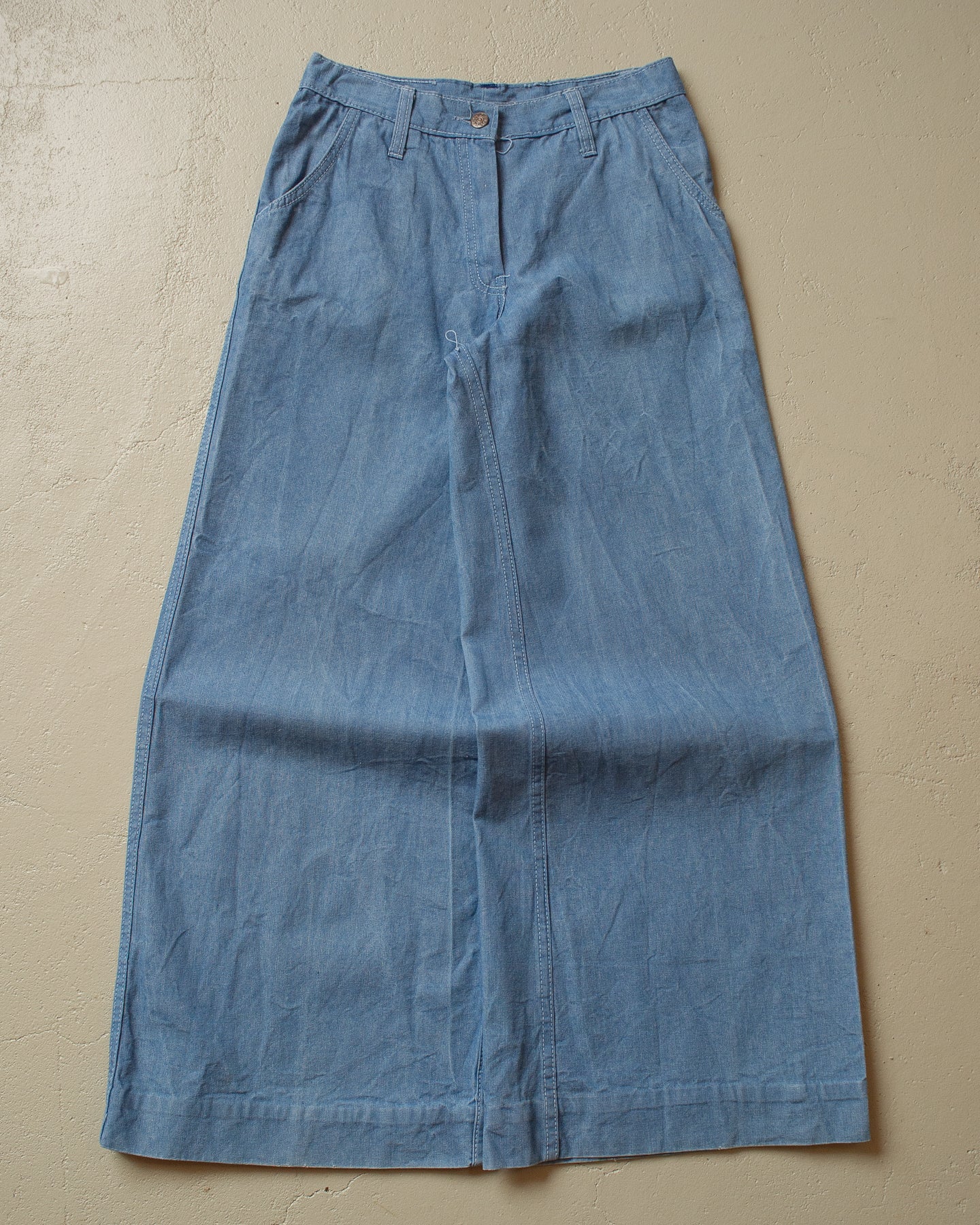 70s John F. Gee Mega-Flared Pants blue - 28x29