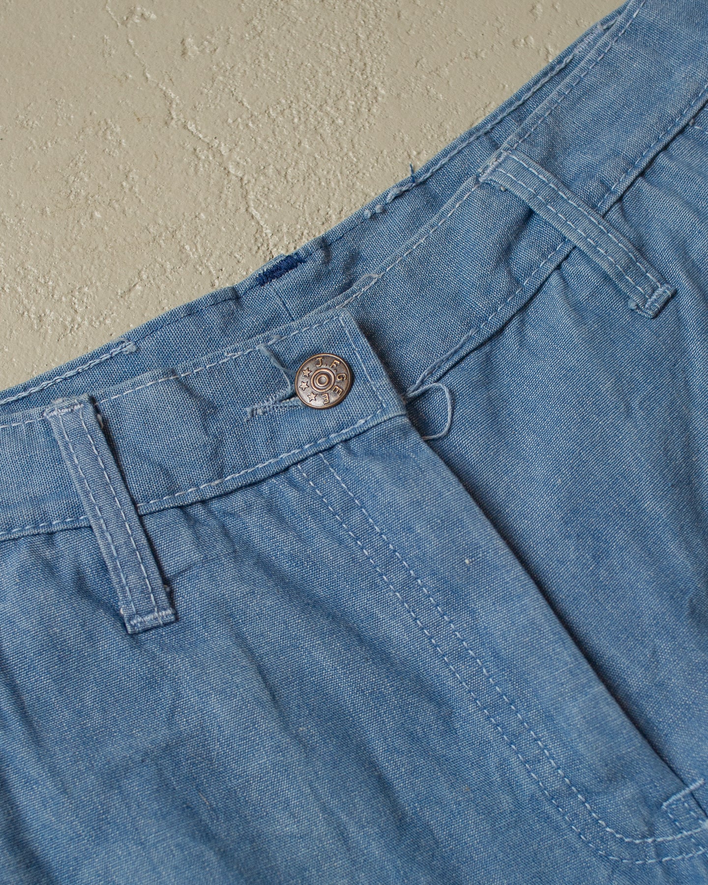 70s John F. Gee Mega-Flared Pants blue - 28x29