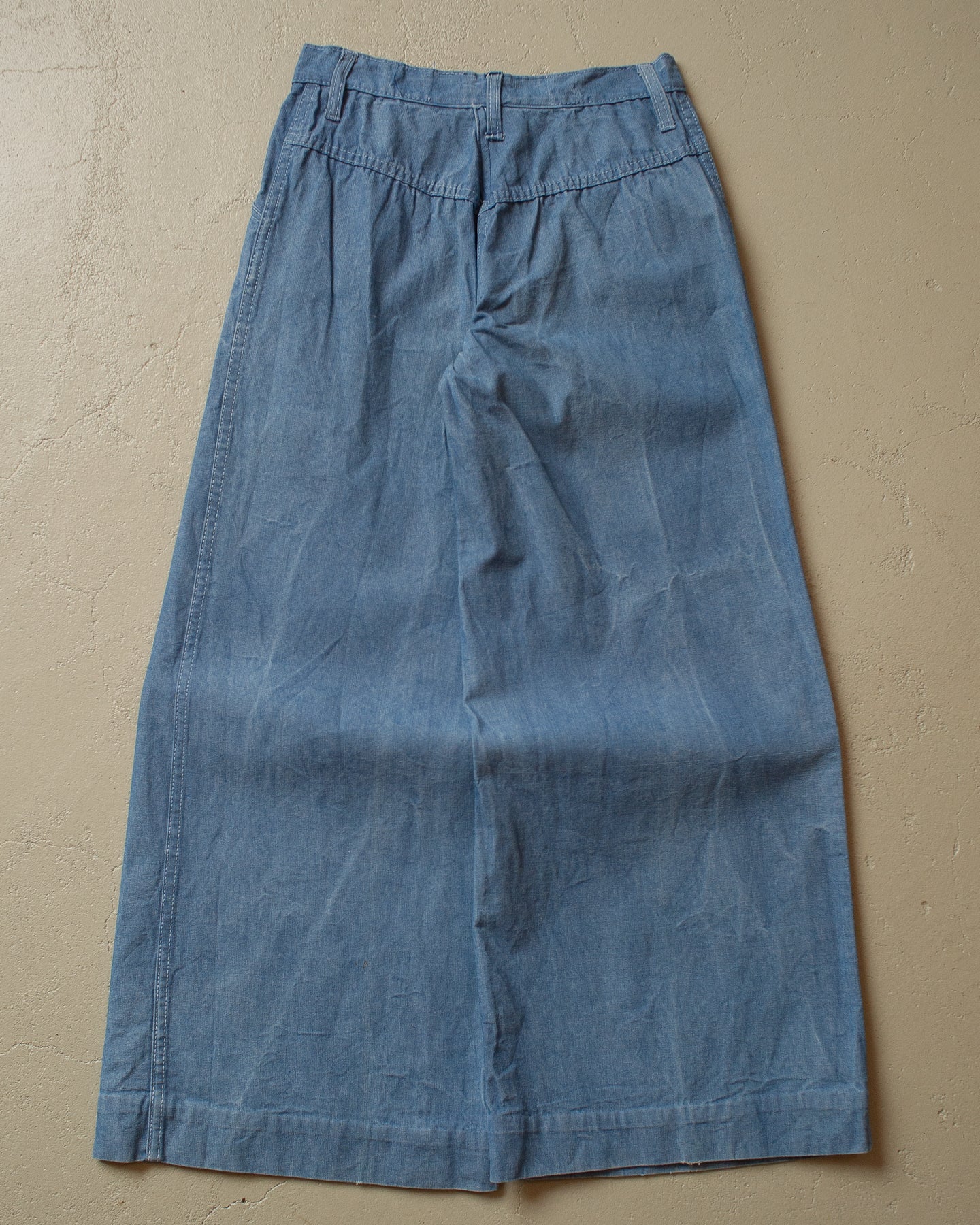 70s John F. Gee Mega-Flared Pants blue - 28x29