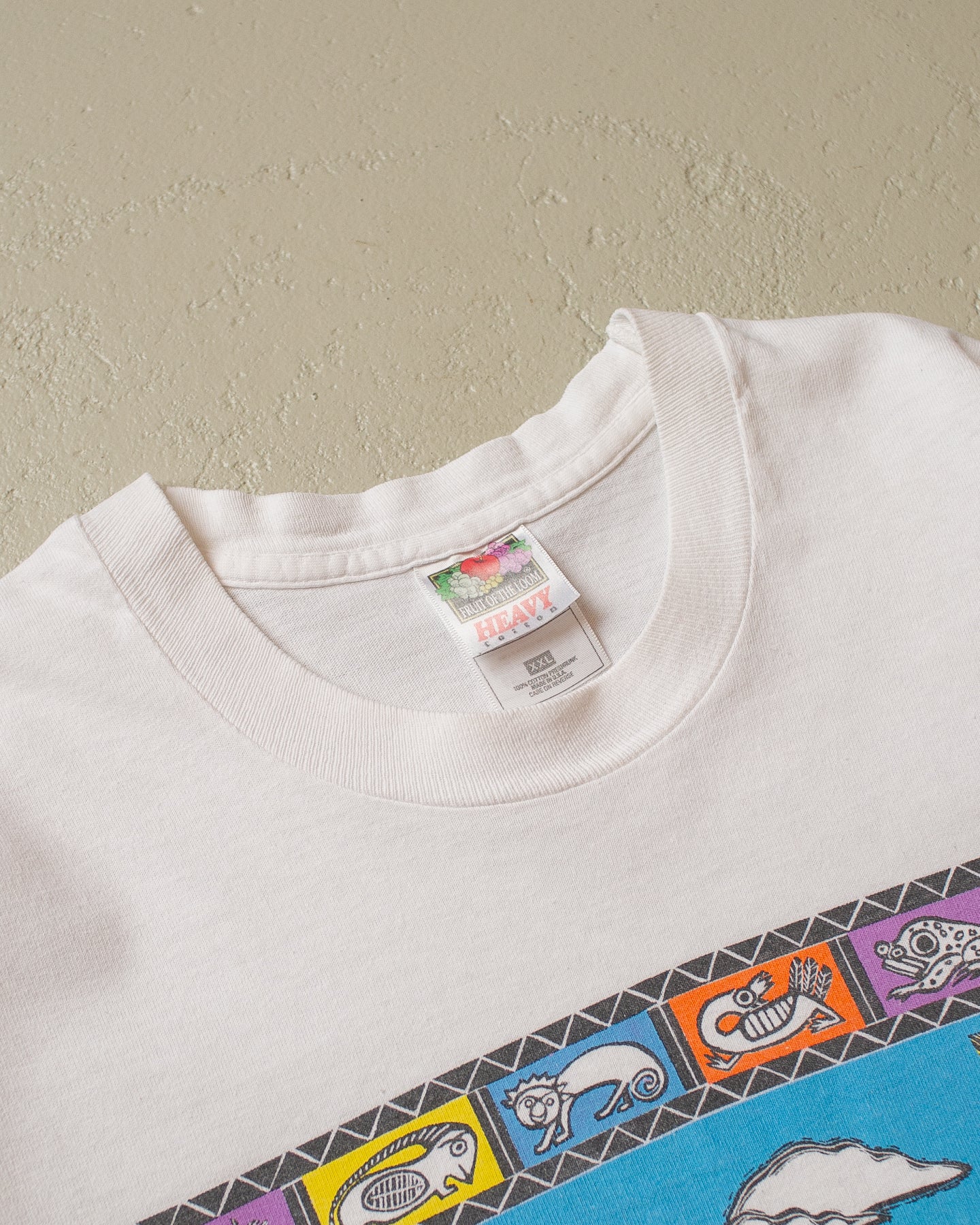 1995 Human-i-Tees Animal Art T-shirt white - XXL