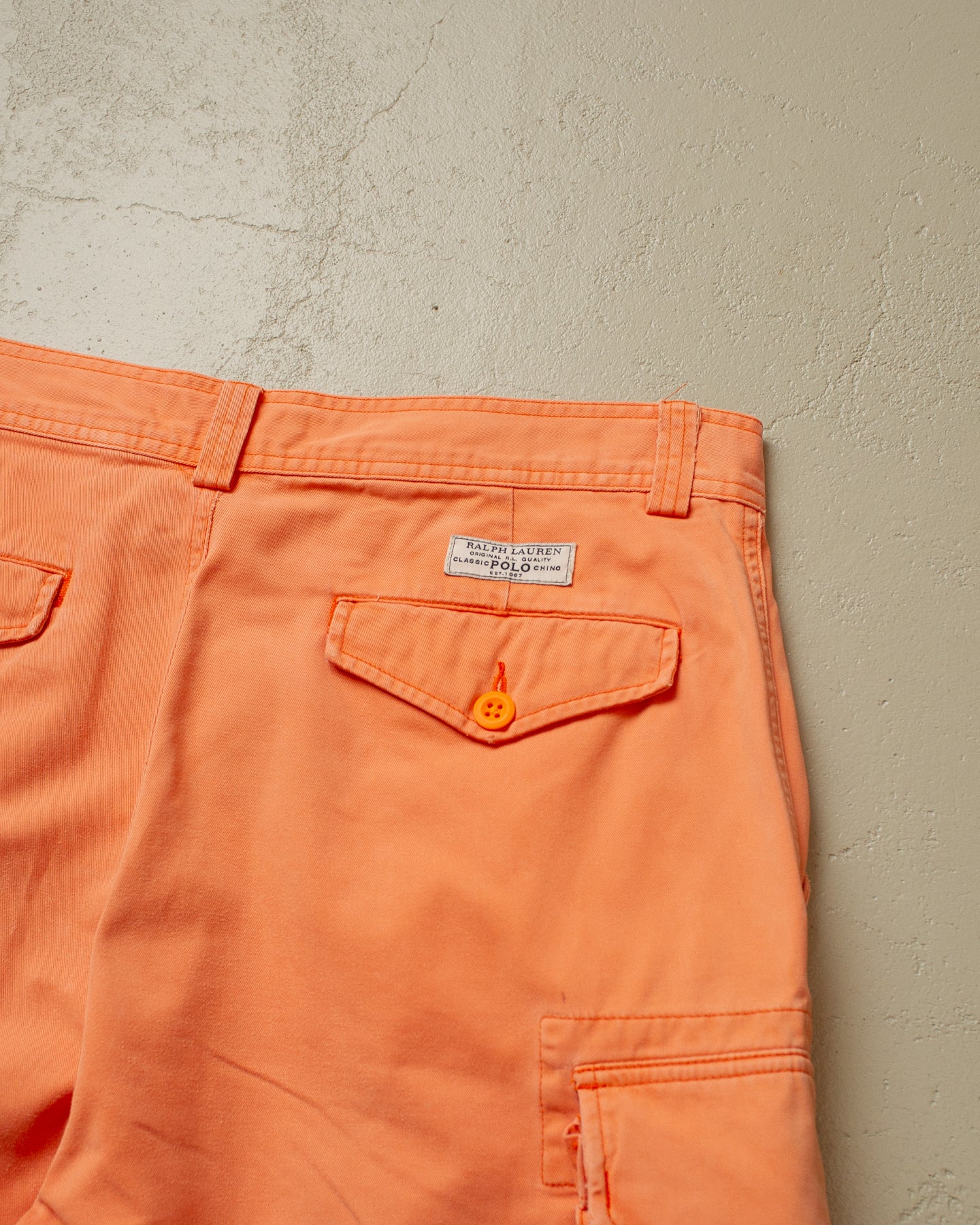 2000s Polo Ralph Lauren Cargo Shorts coral red - 34