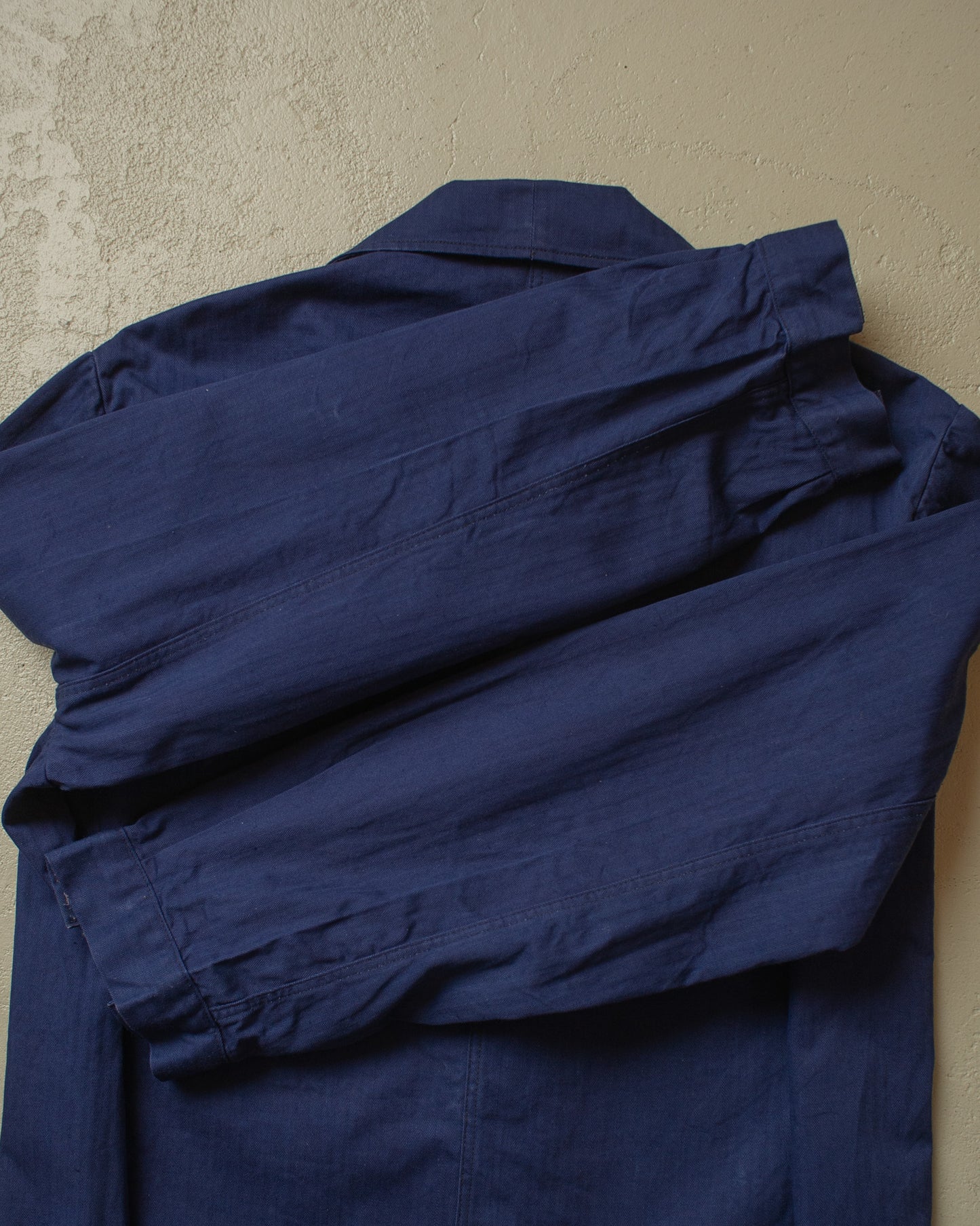 1960s/70s unworn 2 Pocket Work Shirt navyblue - XL/XXL