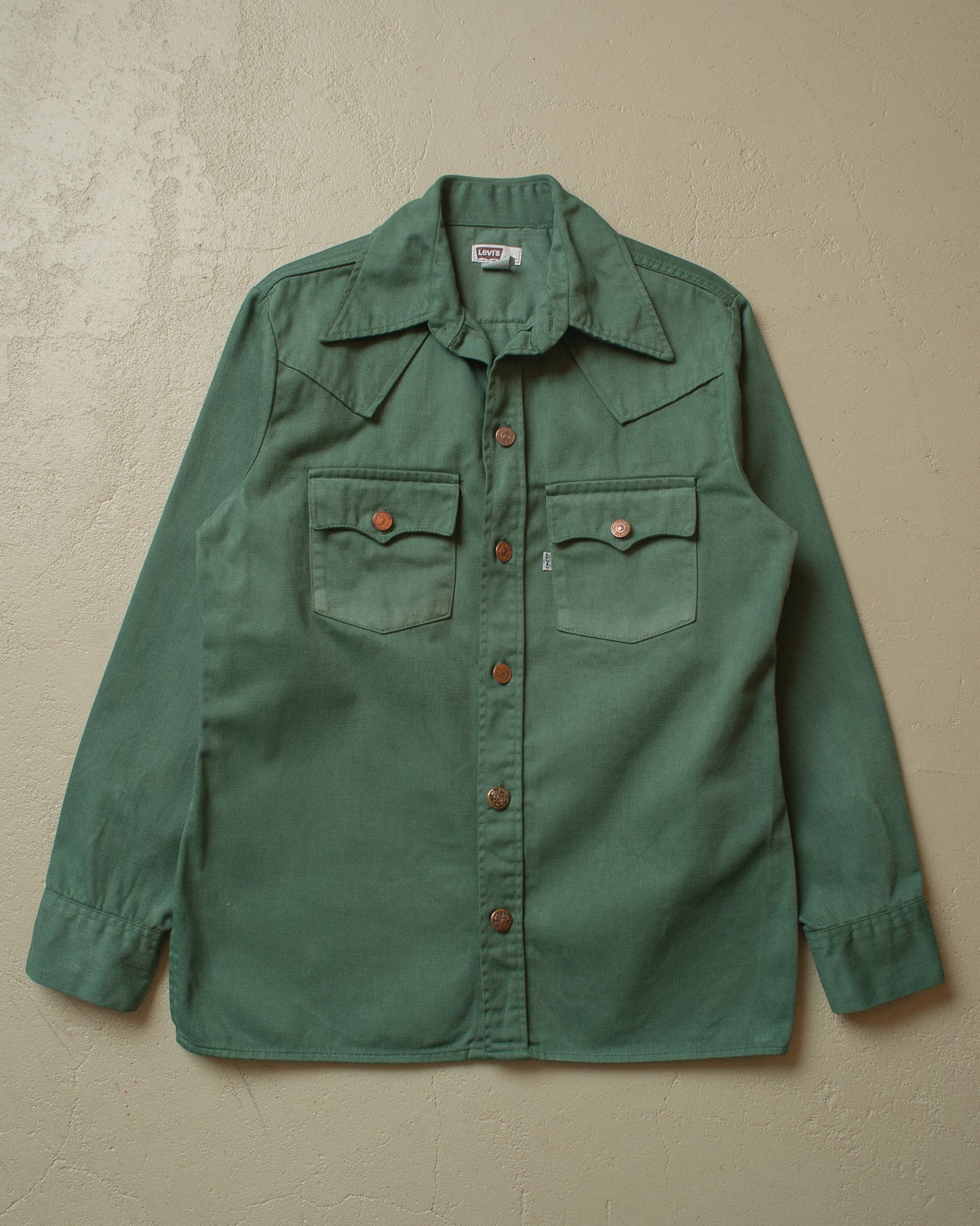 1970´s Levi´s Overdyed Denim Shirt green - M