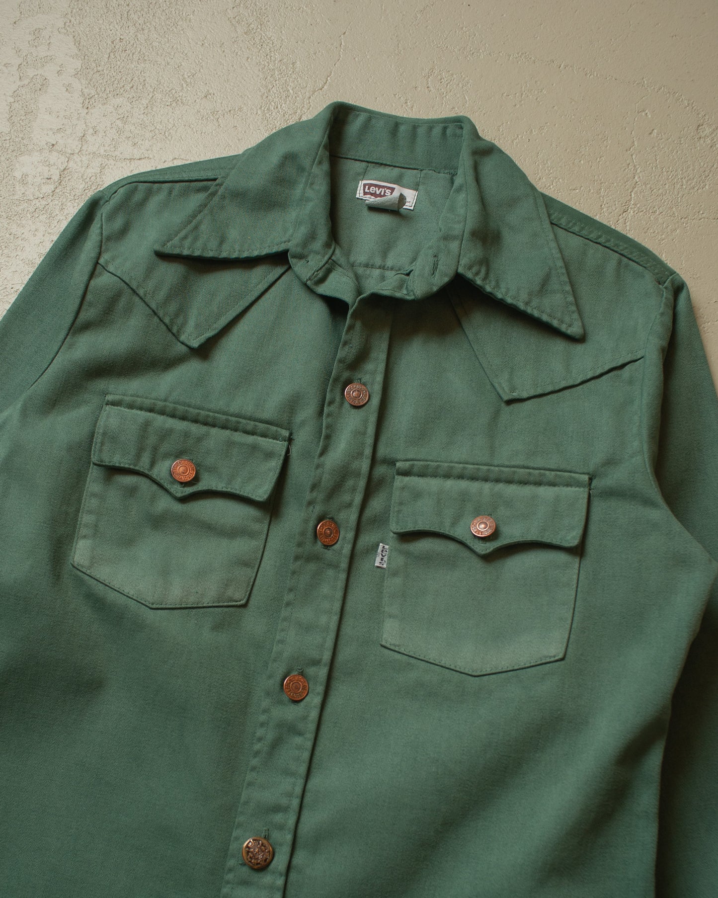 1970´s Levi´s Overdyed Denim Shirt green - M