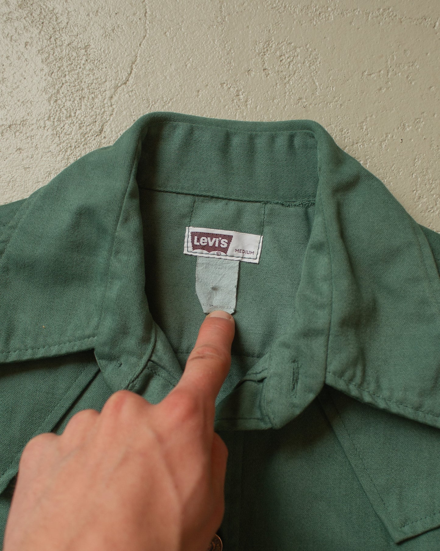 1970´s Levi´s Overdyed Denim Shirt green - M