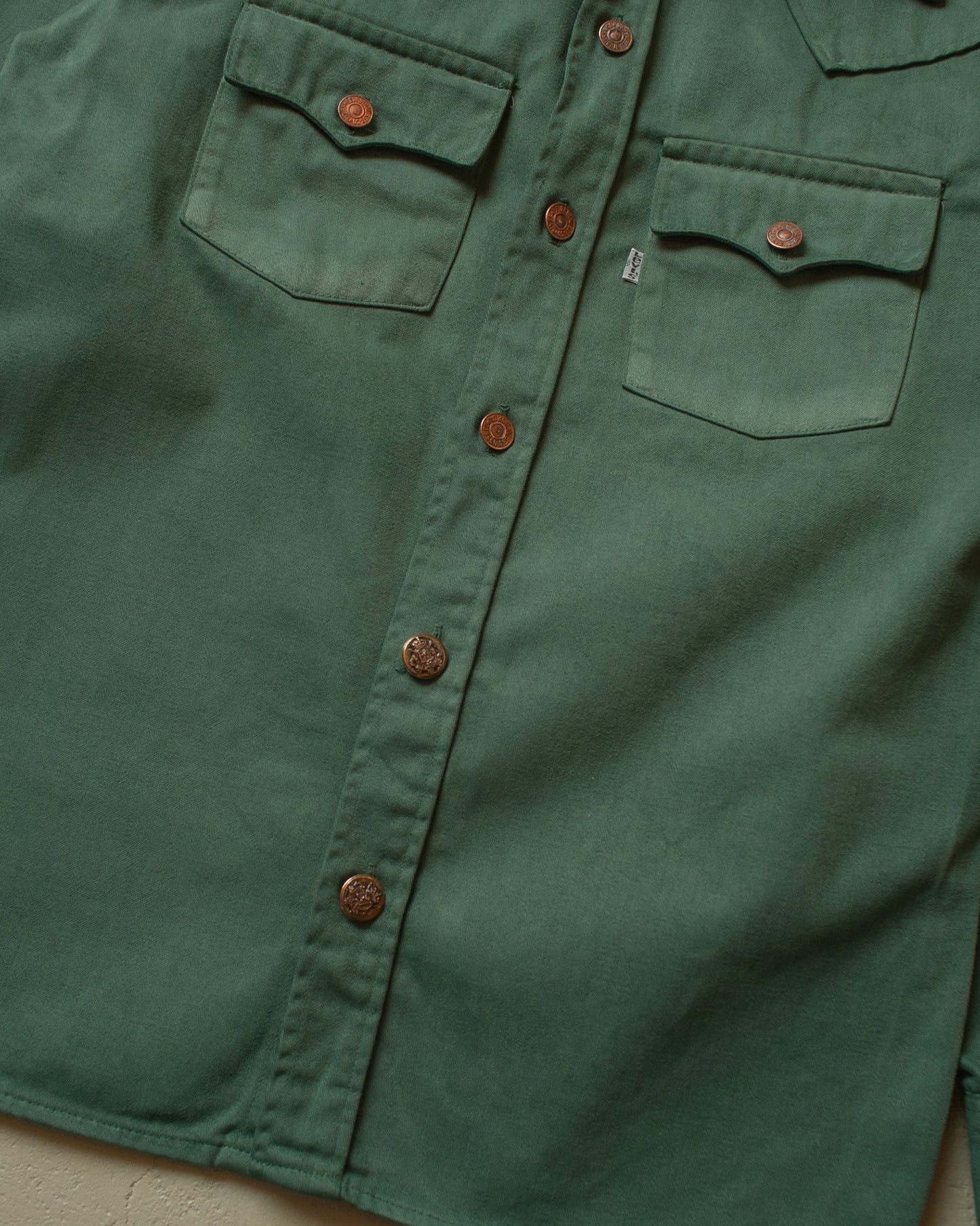 1970´s Levi´s Overdyed Denim Shirt green - M