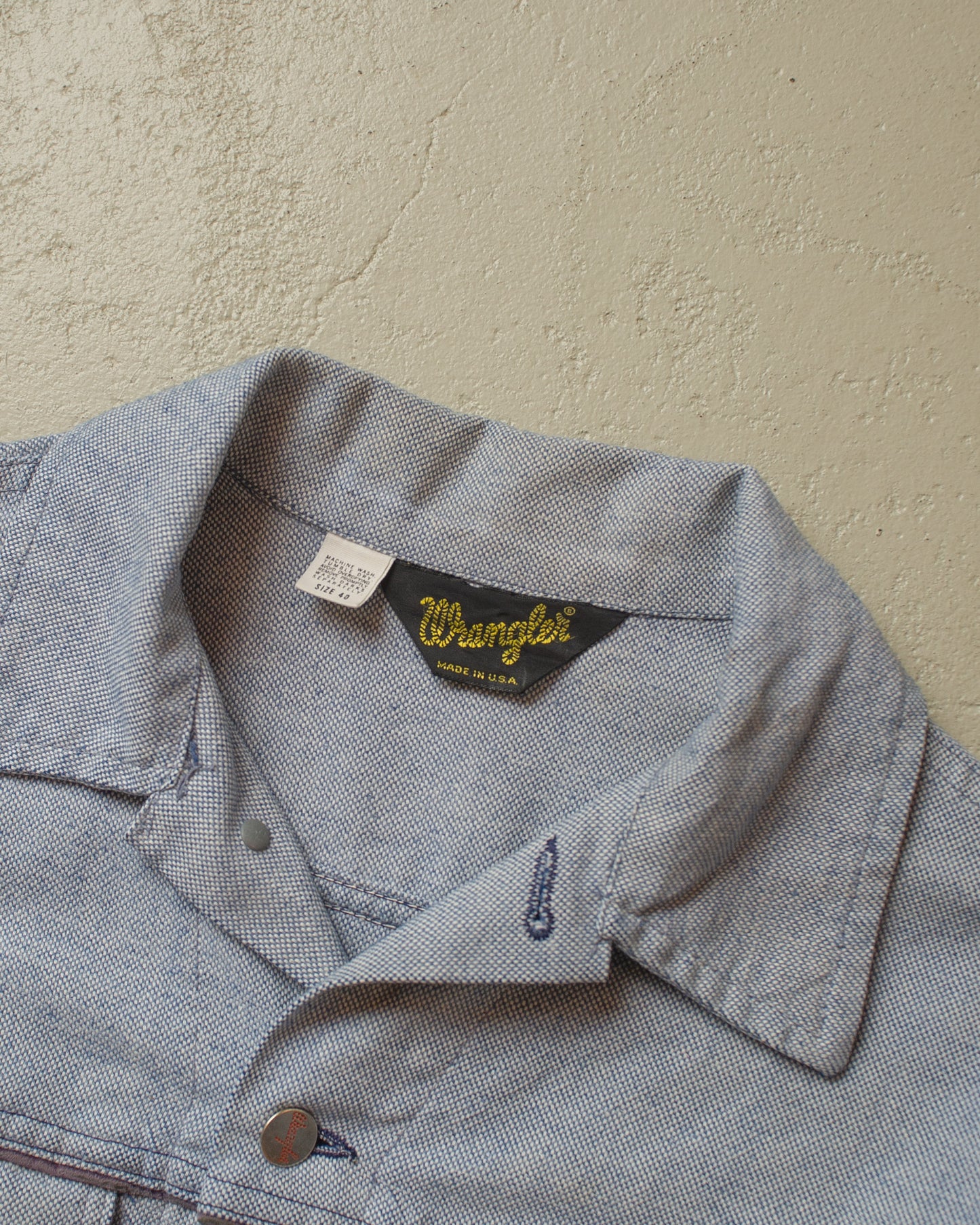 1970s Wrangler light Denim Jacket blue - M