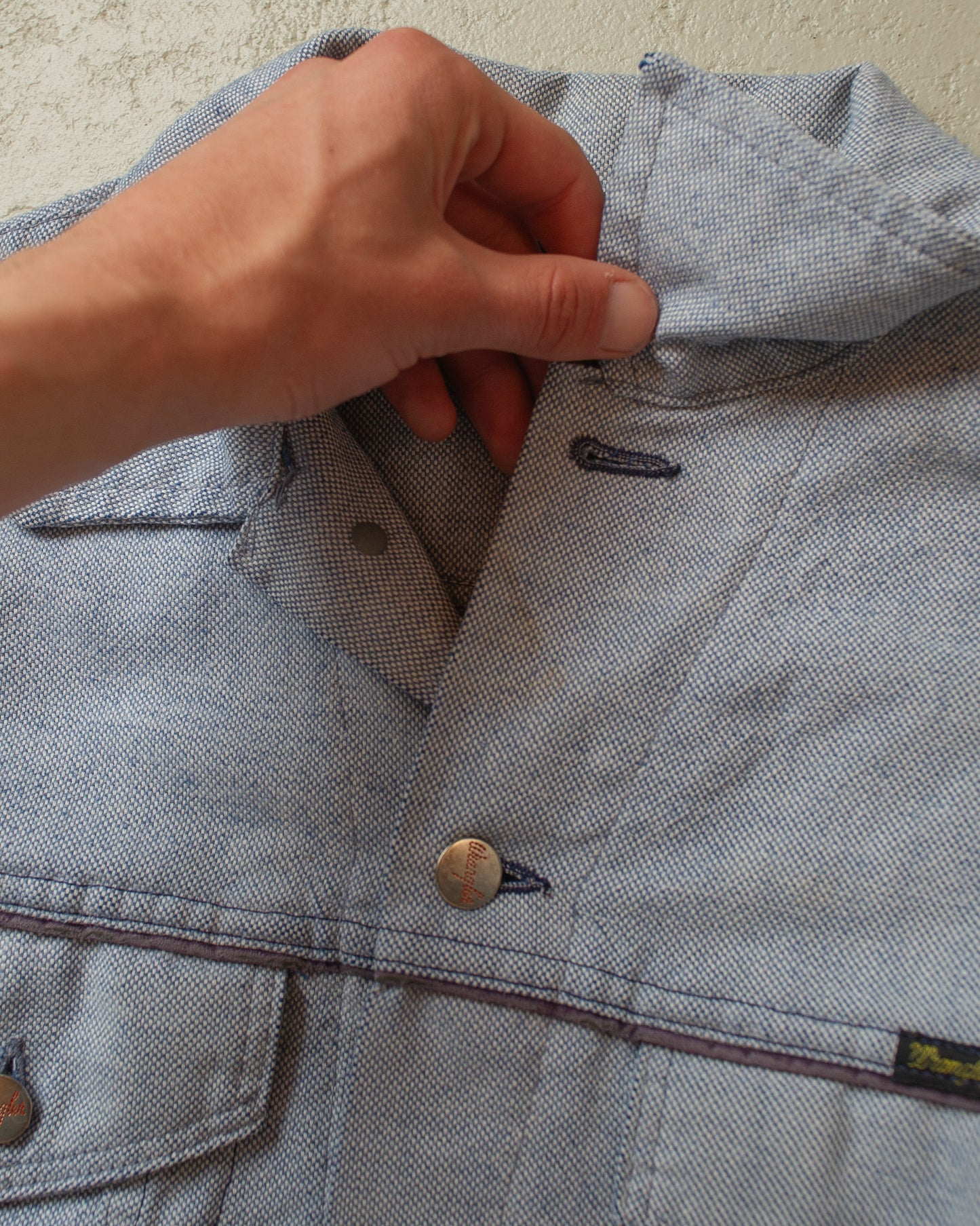 1970s Wrangler light Denim Jacket blue - M