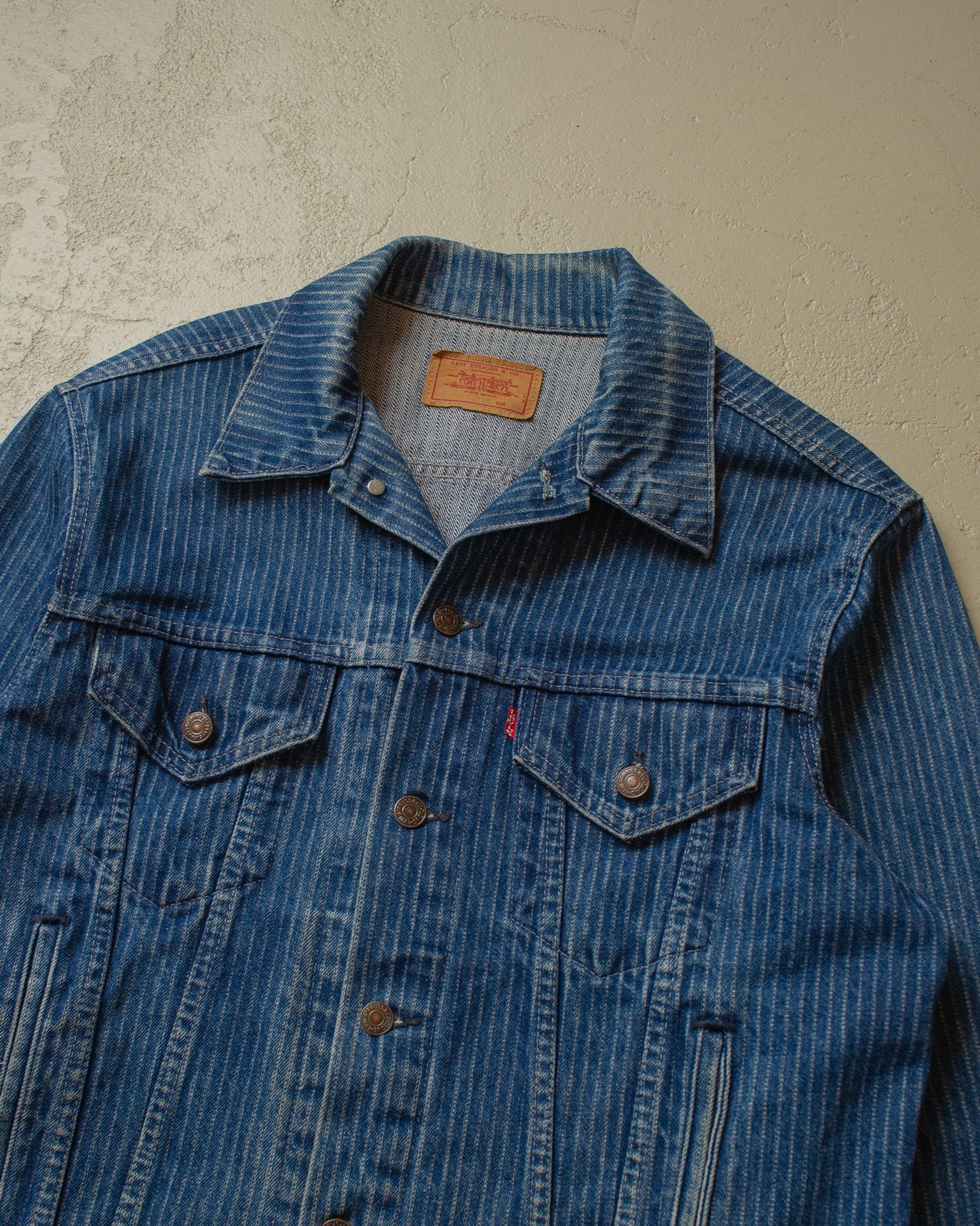 1980s Levi´s Type 3 Pinstriped Denim Jacket blue - XL