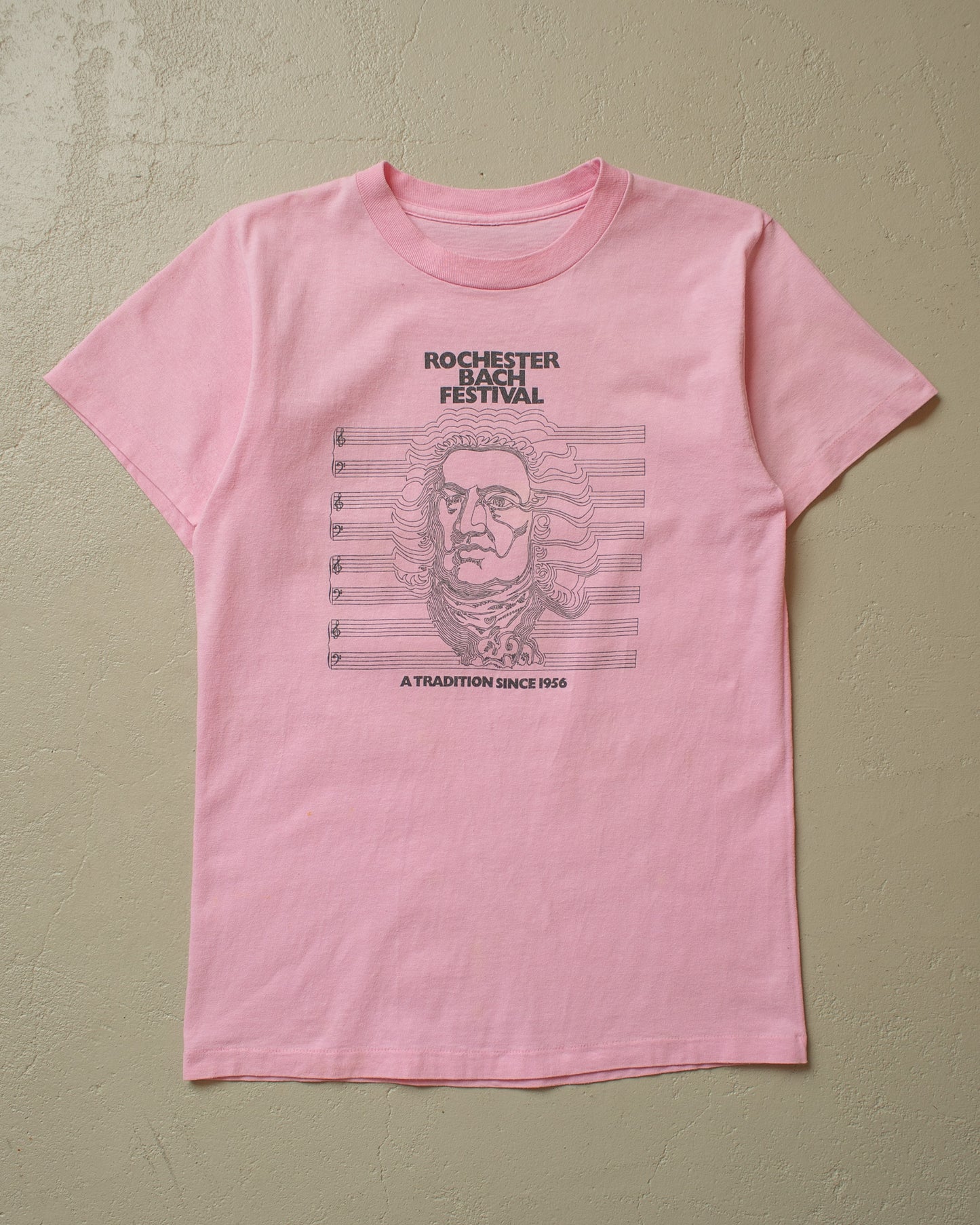 1980s Bach Festival T-shirt pink - S/M