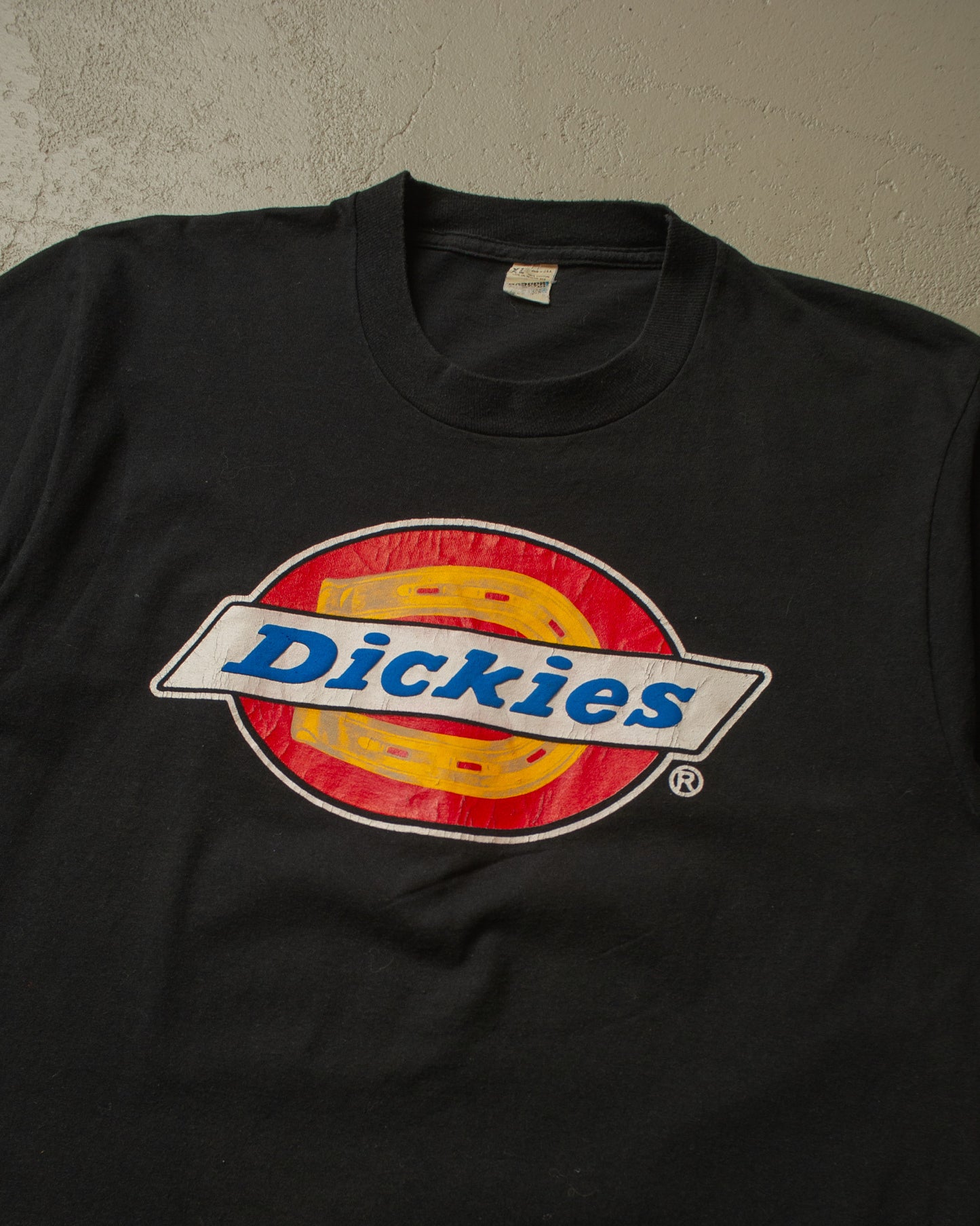 1980s Dickies Logo T-shirt black - L/XL