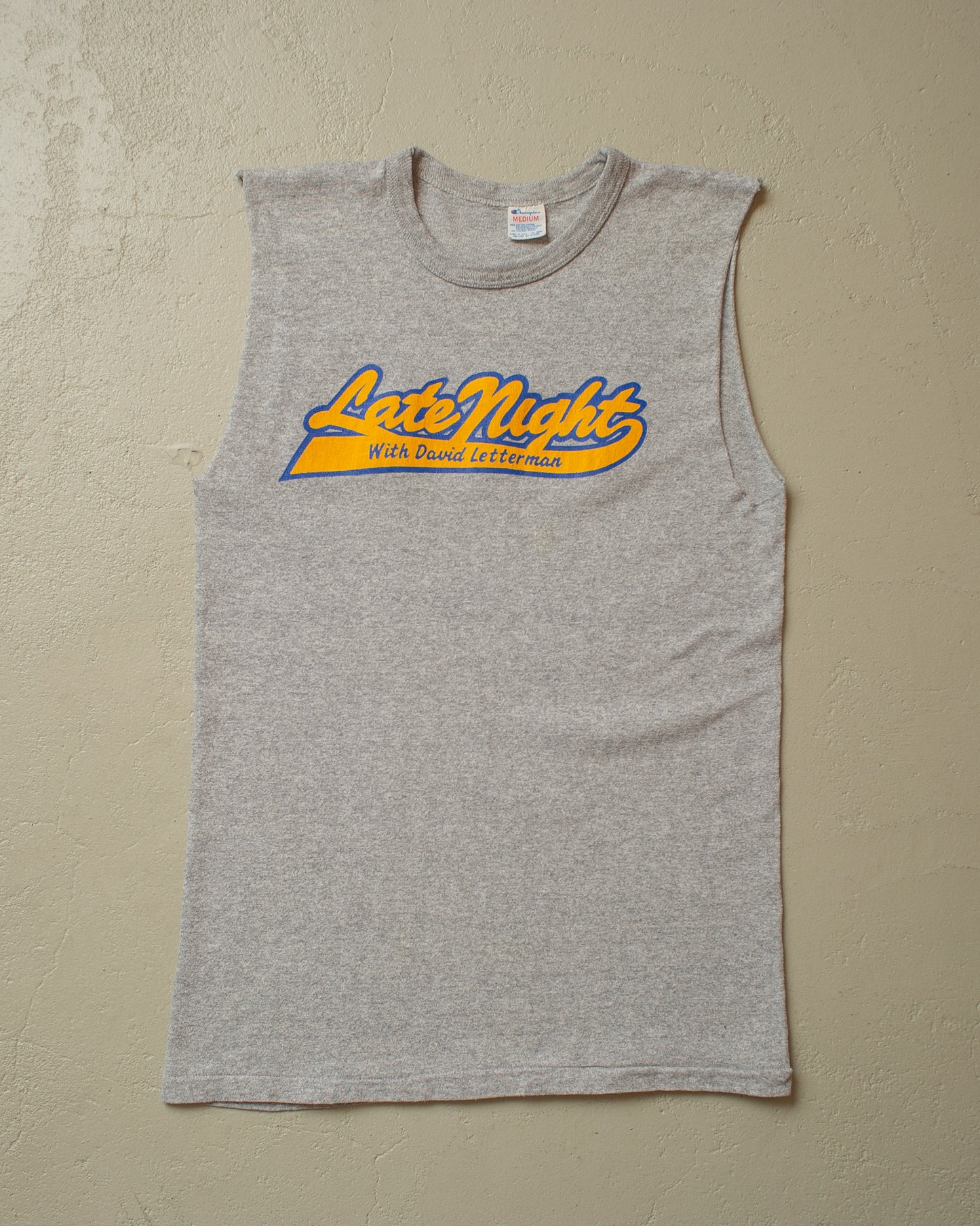 1980s Champion Late Night Cut-off Shirt grey - M