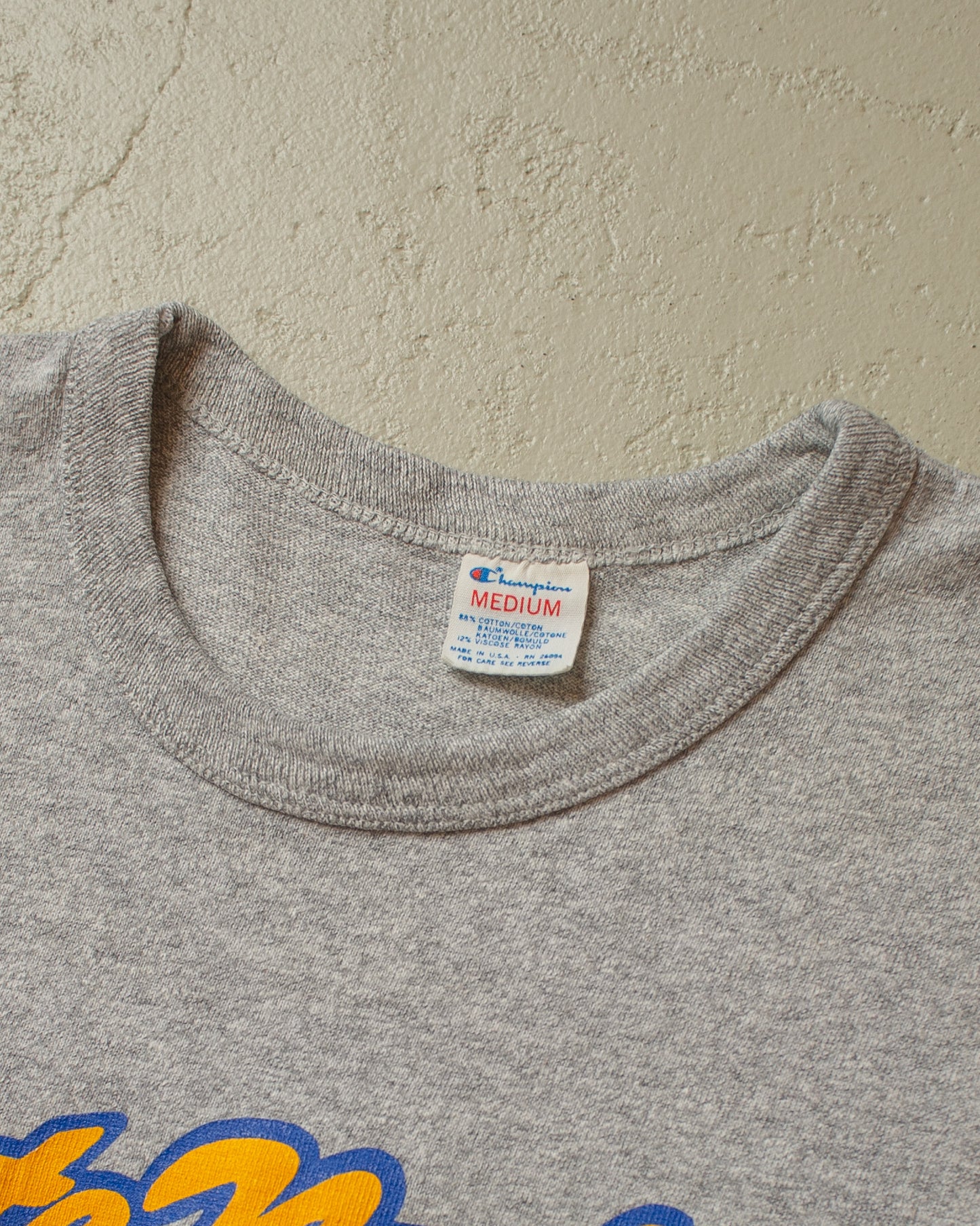 1980s Champion Late Night Cut-off Shirt grey - M