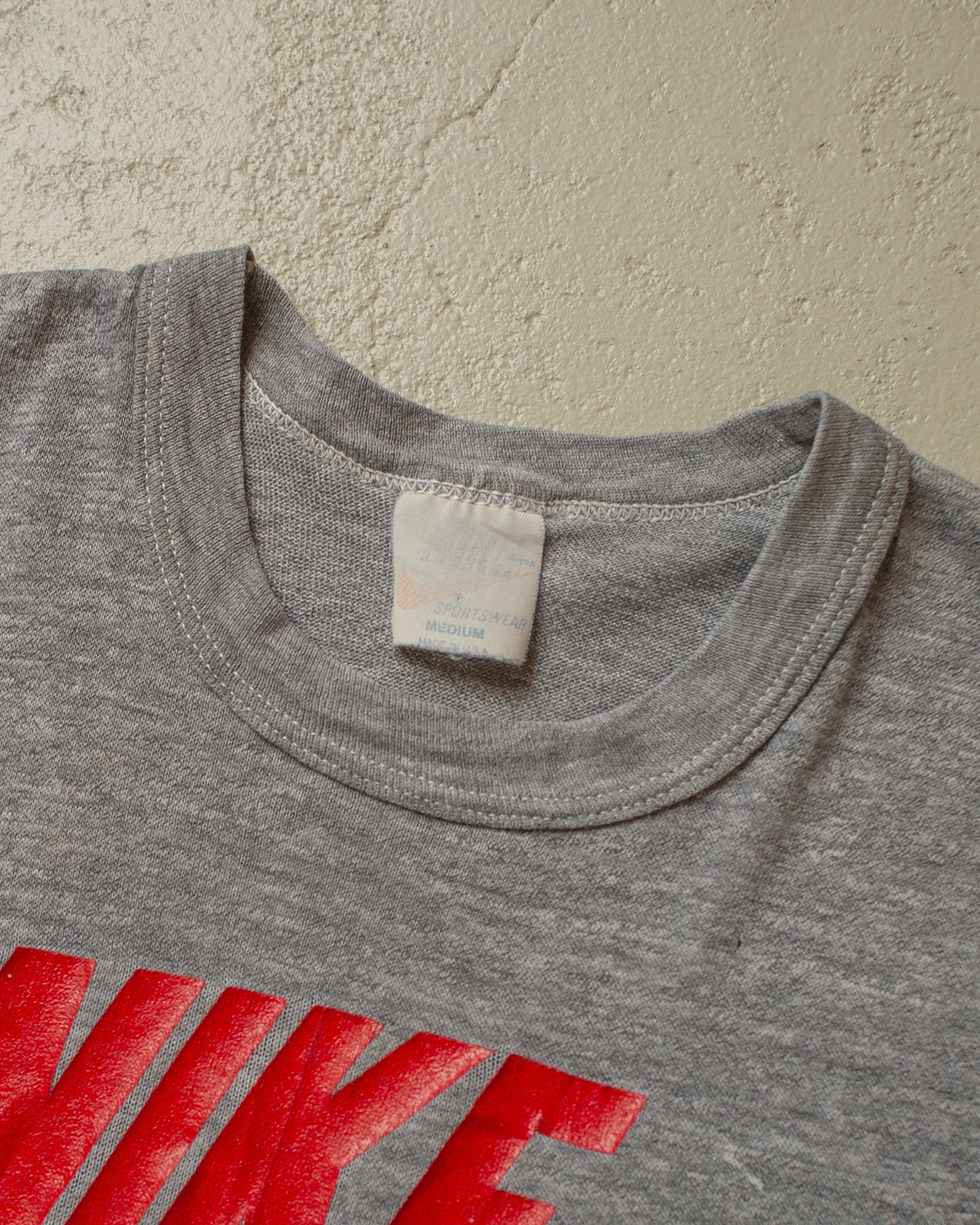 1980s Nike Logo Cut-off Shirt grey - S