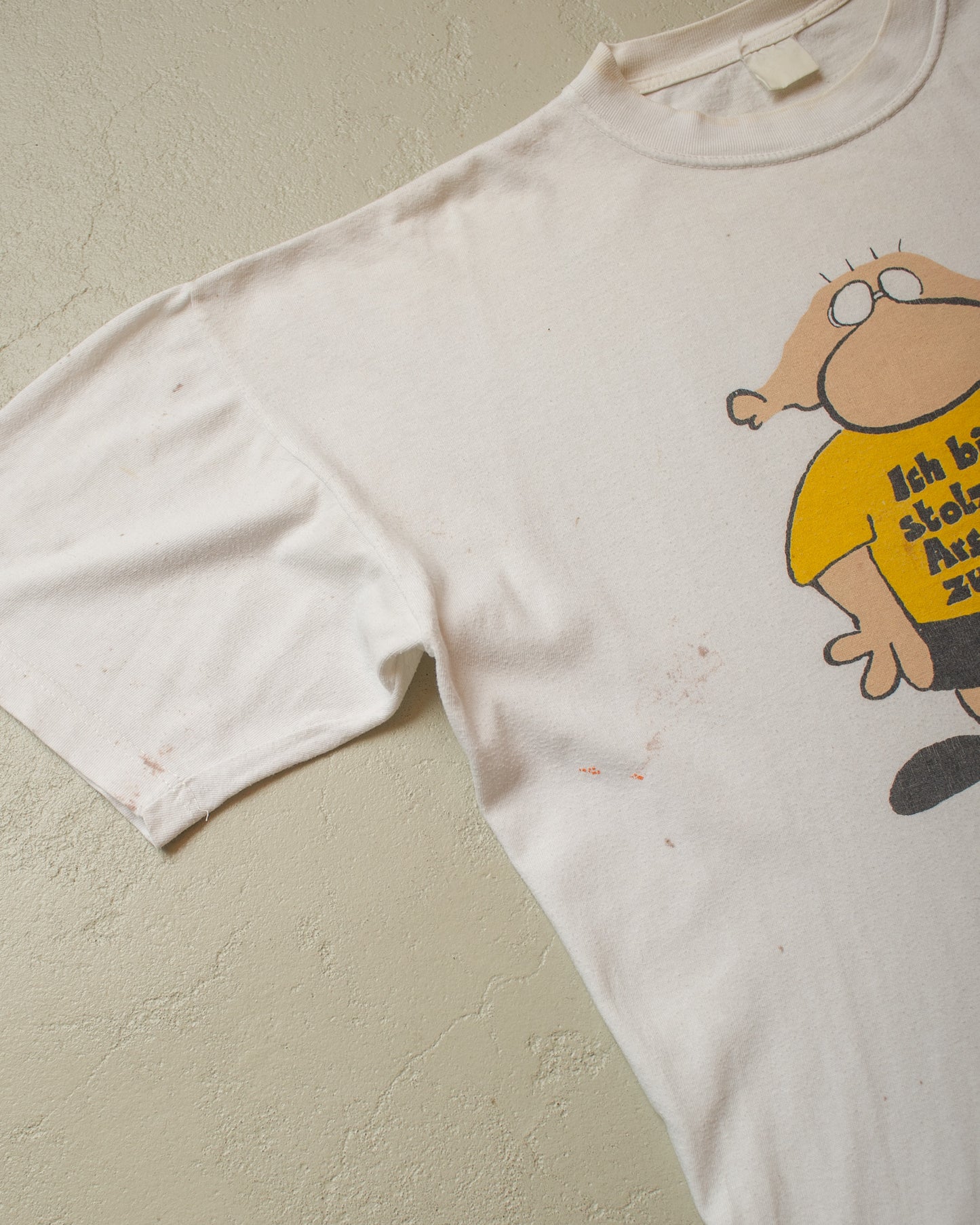 1990s "Arschloch" T-shirt white - XL