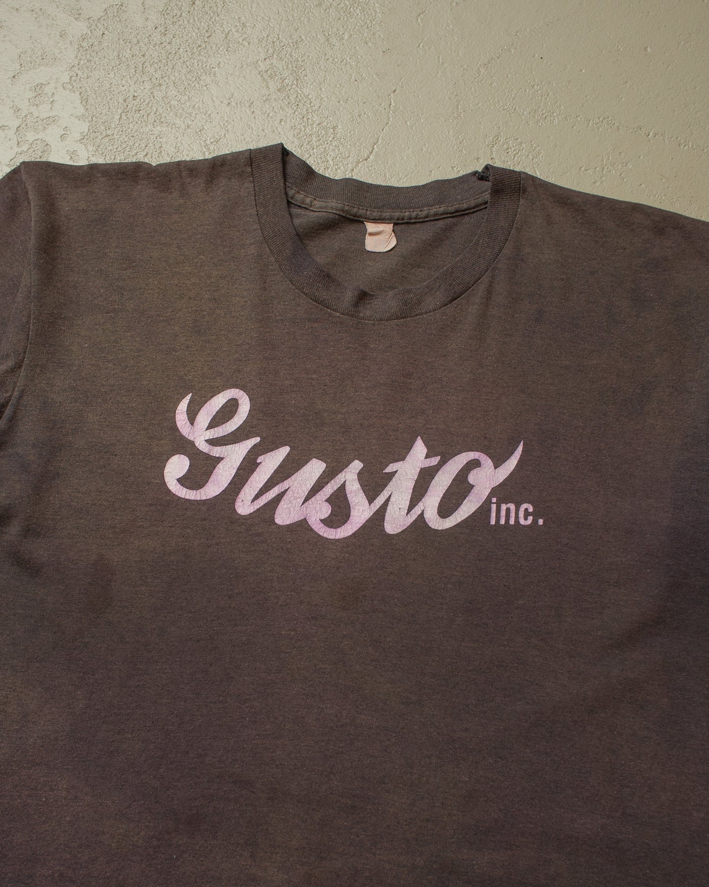 1980s Gusto Inc. Faded T-shirt black - M/L