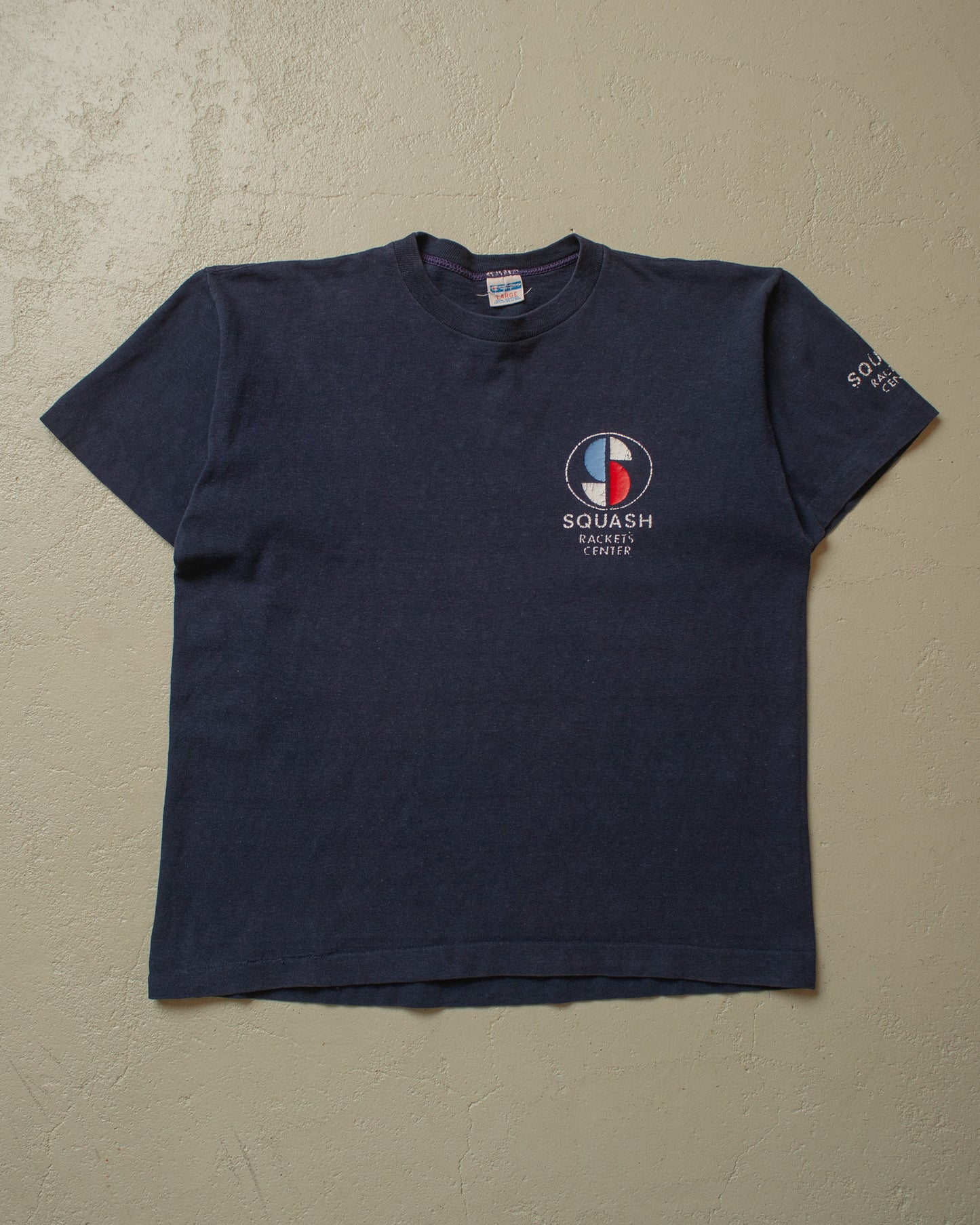 1970s Champion Squash Center T-shirt navyblue - S/M
