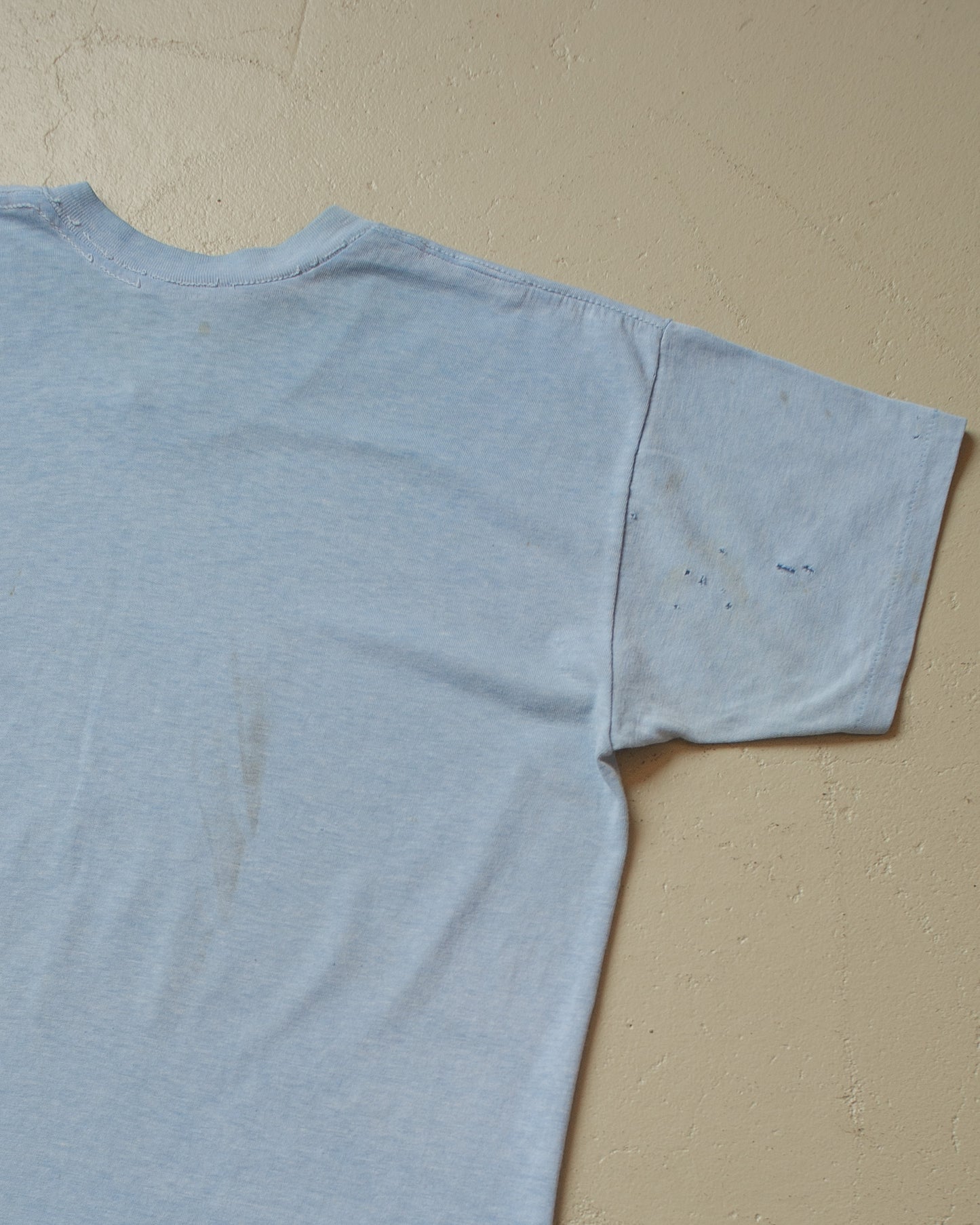 1987 stained Football T-shirt blue - M/L