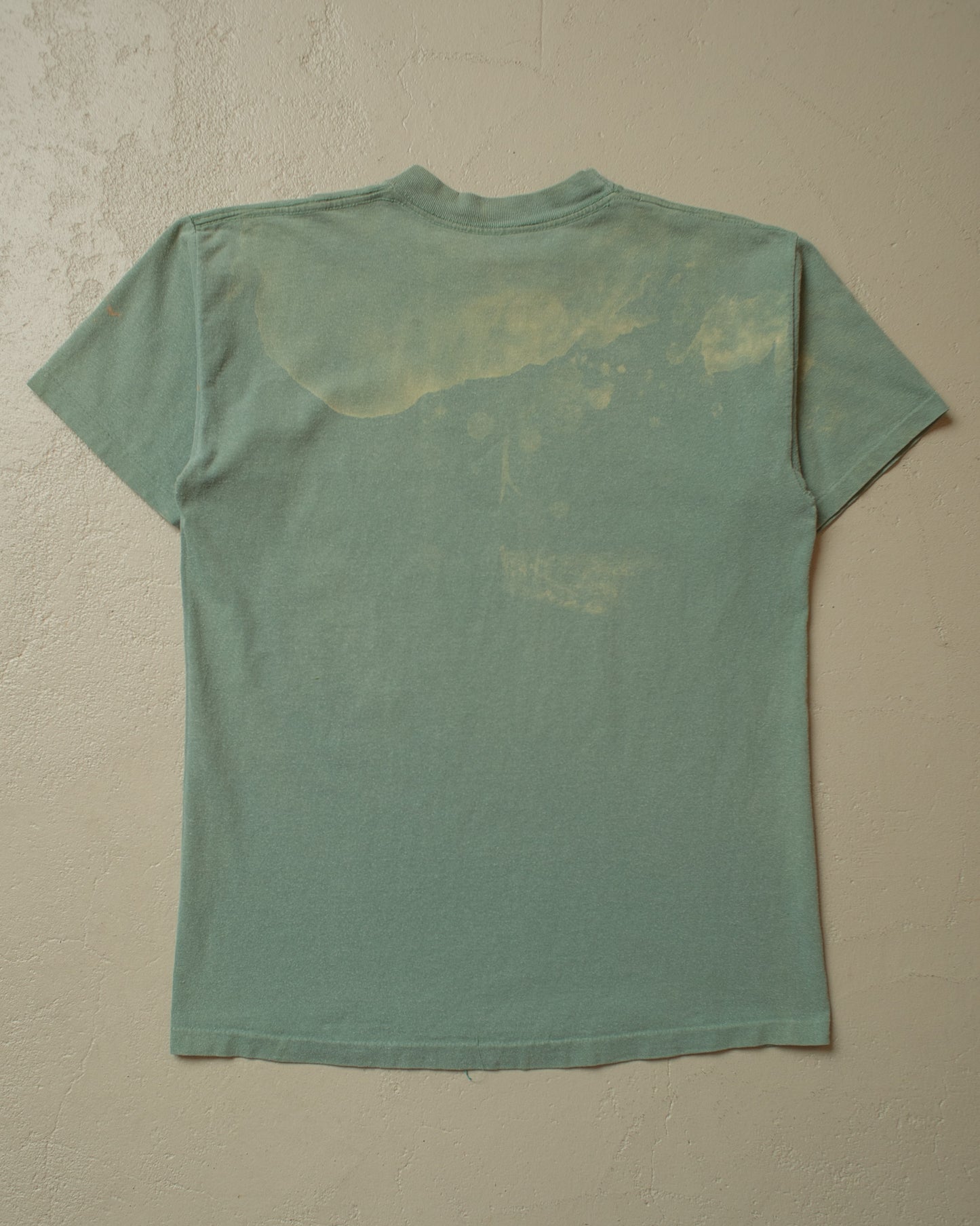 1980s stained Lancester County T-shirt green - M/L