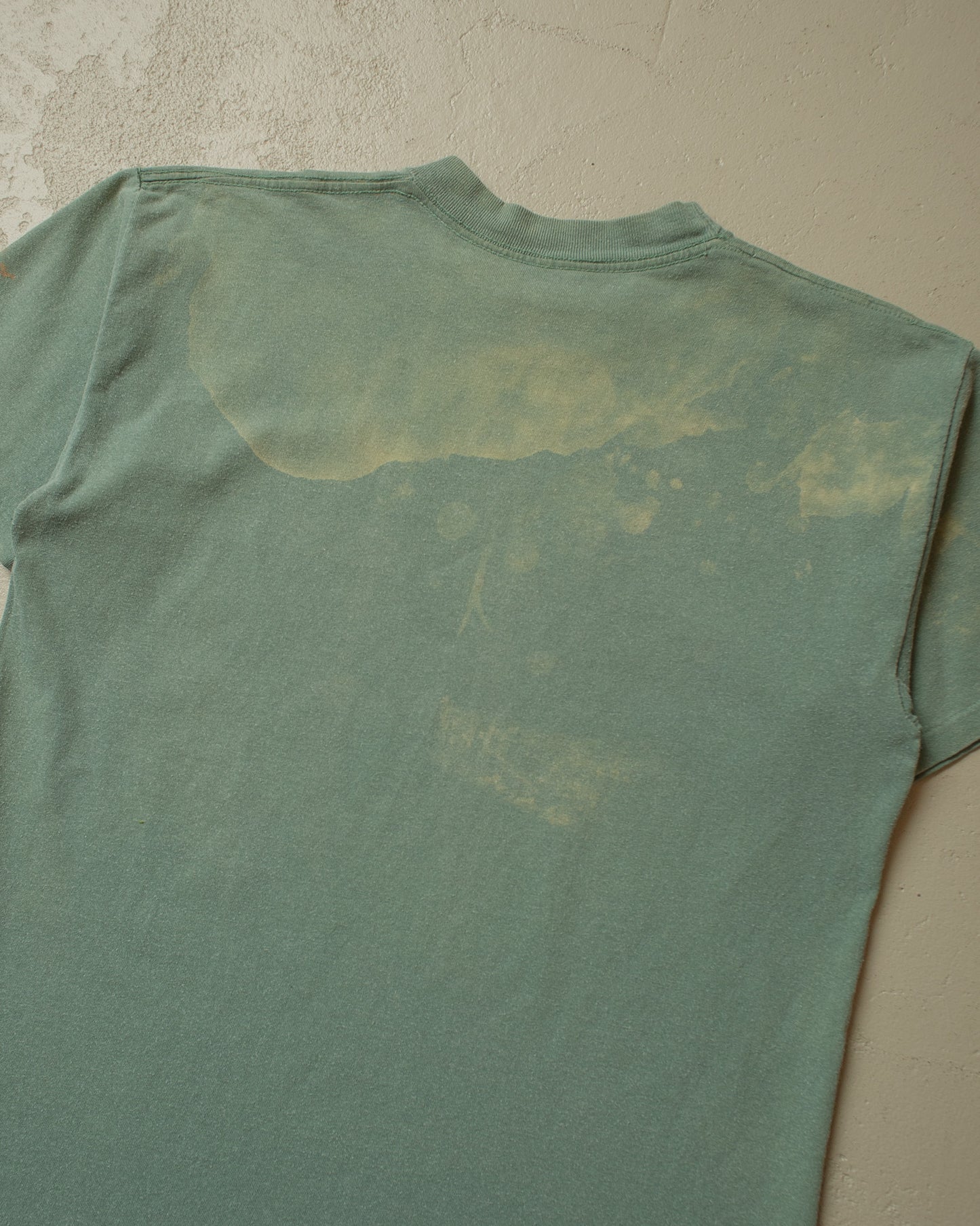 1980s stained Lancester County T-shirt green - M/L