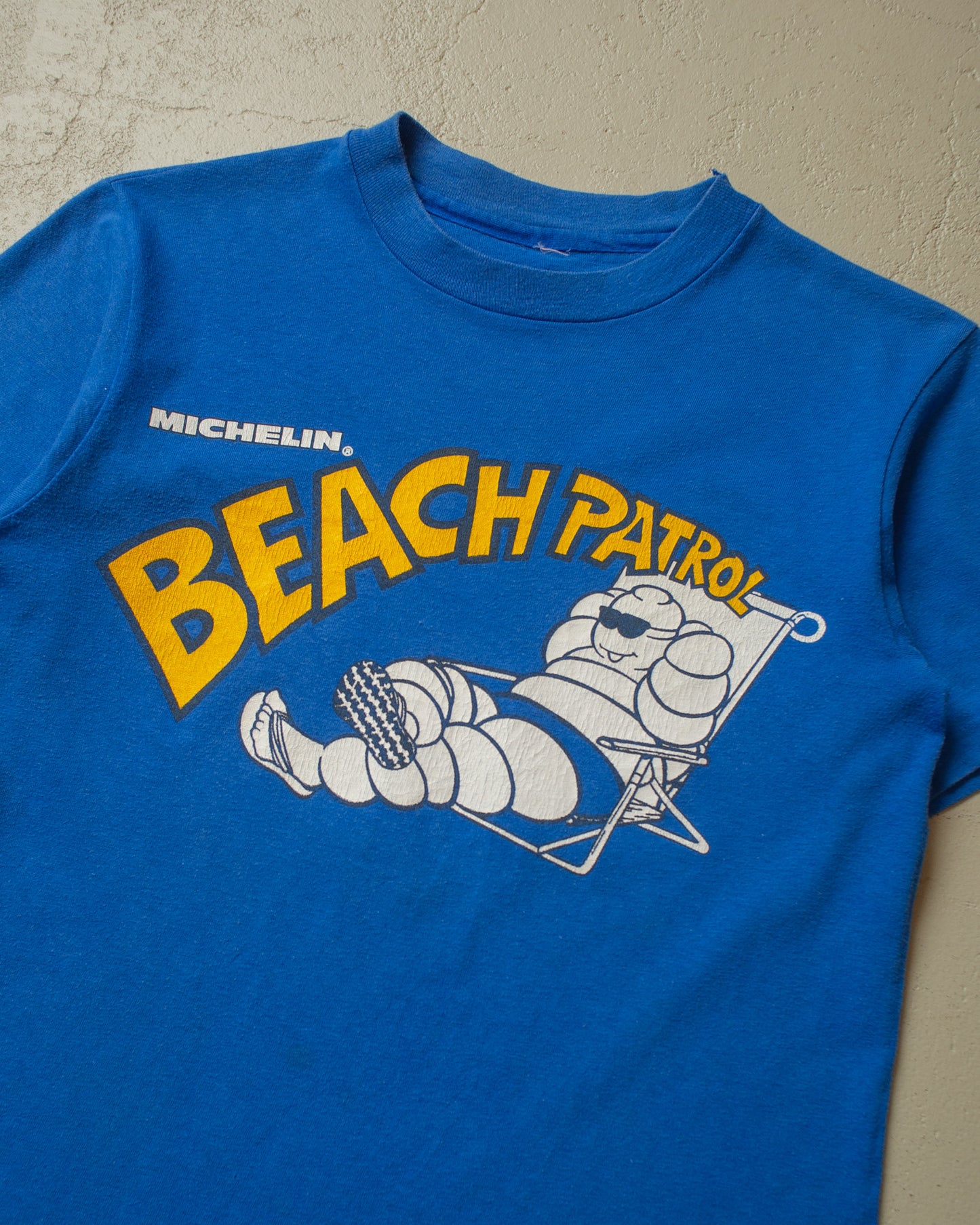1980s Michelin Beach Patrol T-shirt blue - S