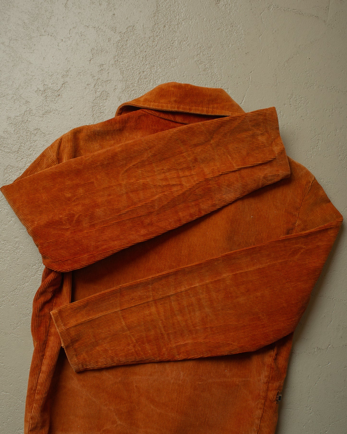 1970s Corduroy Biker Jacket orange/brown - S