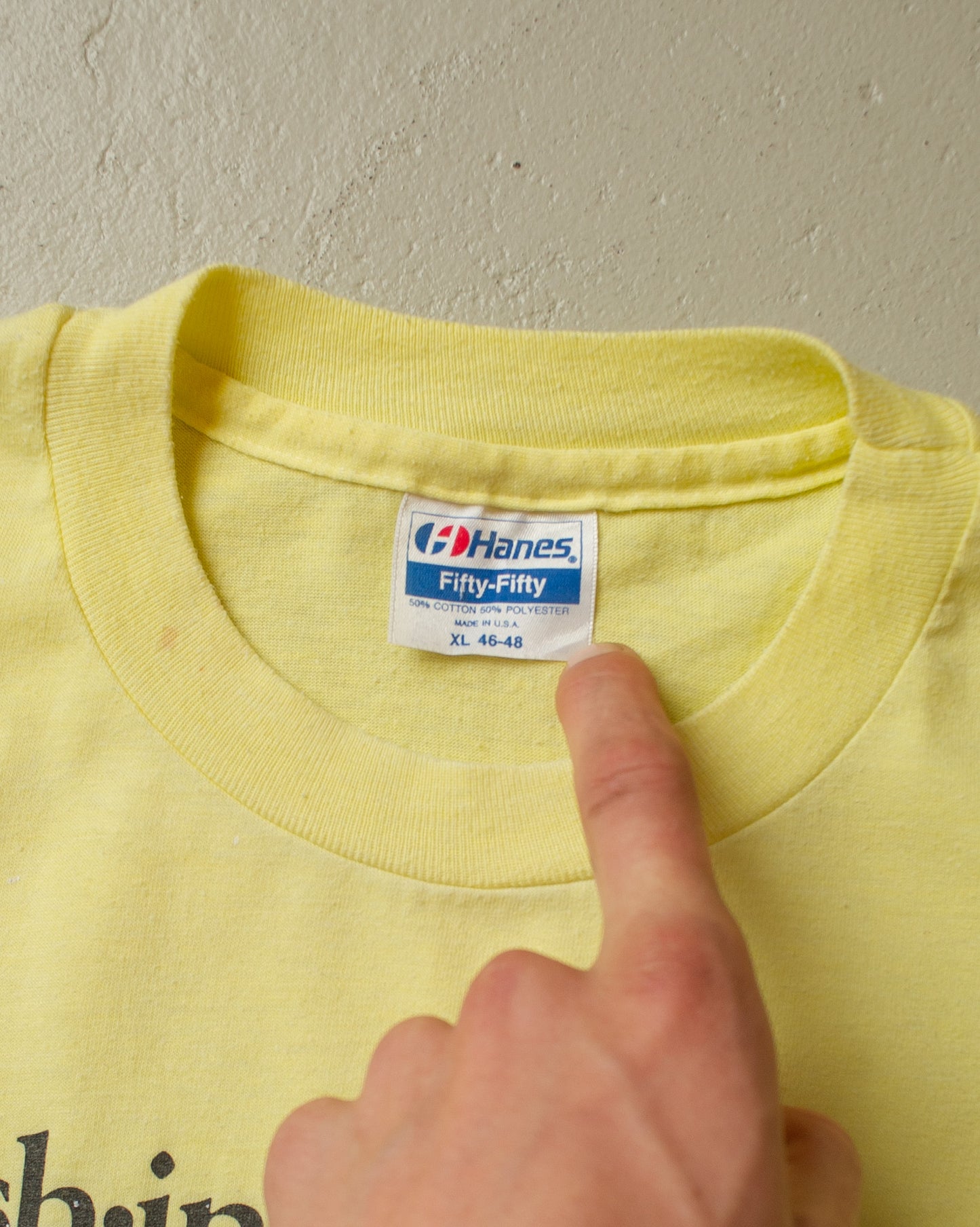 1980s Painter Fishing T-shirt yellow - L