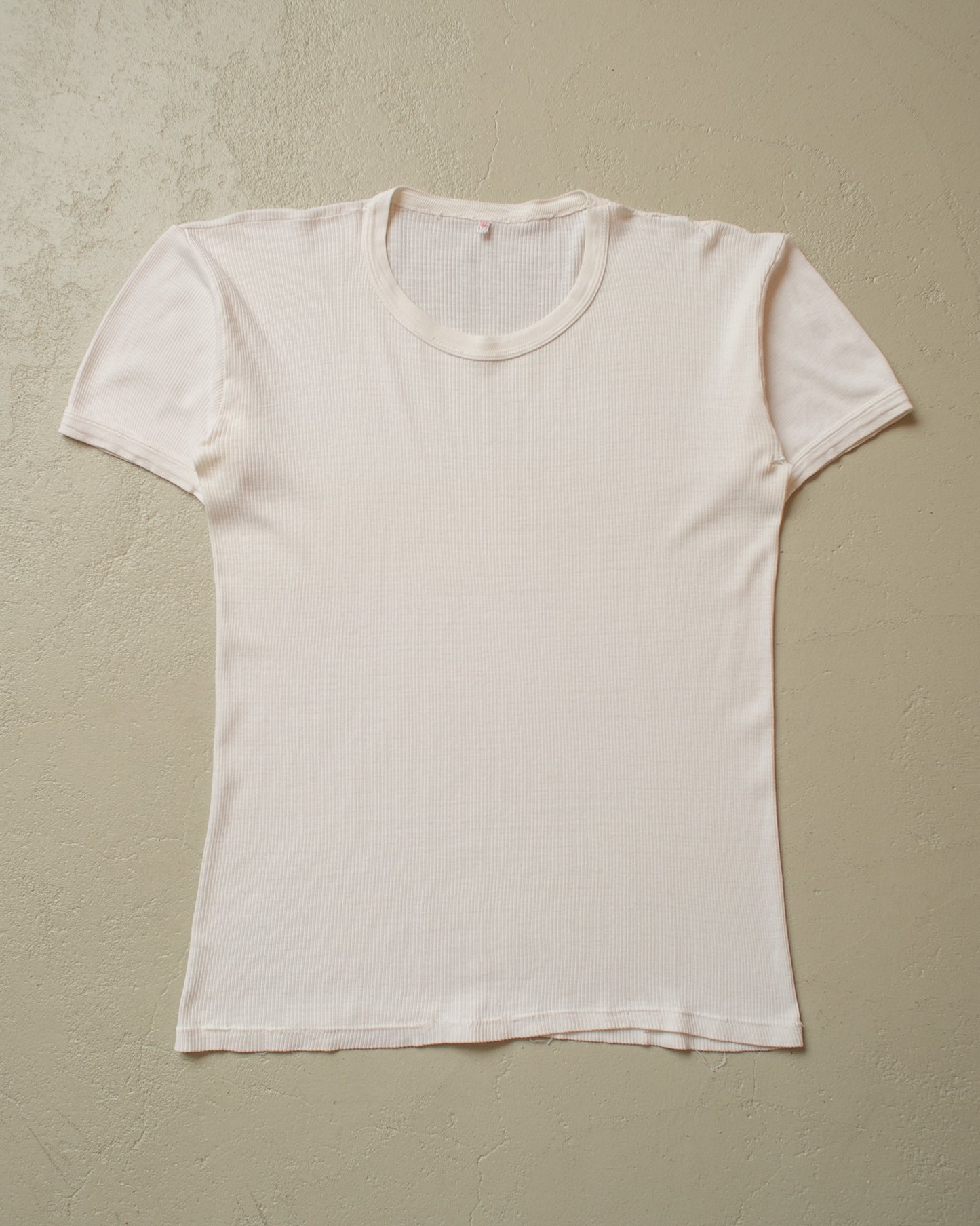 1950s/60s? distressed Blank T-shirt white - M