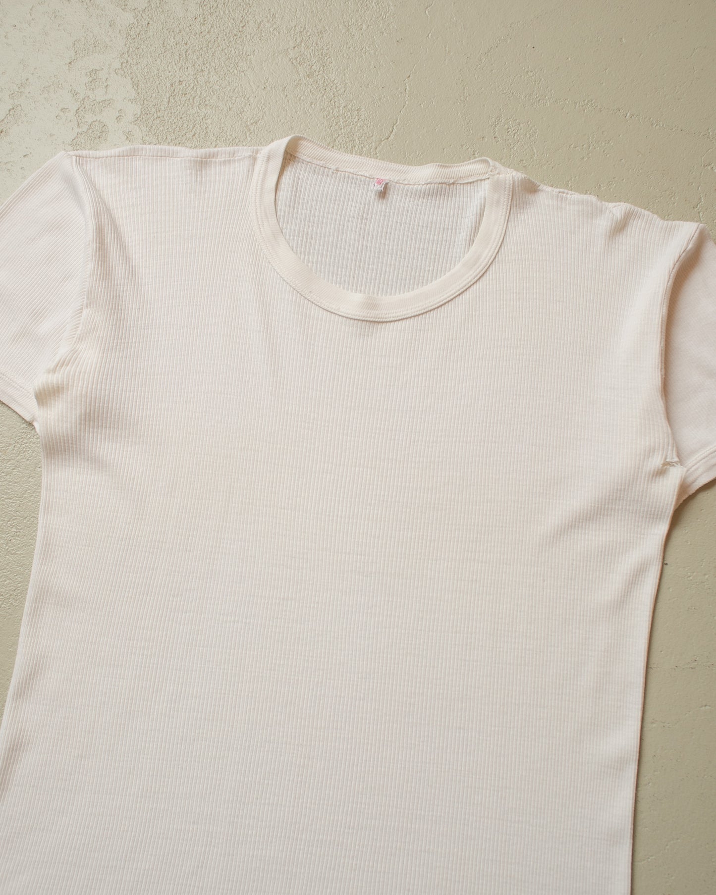 1950s/60s? distressed Blank T-shirt white - M