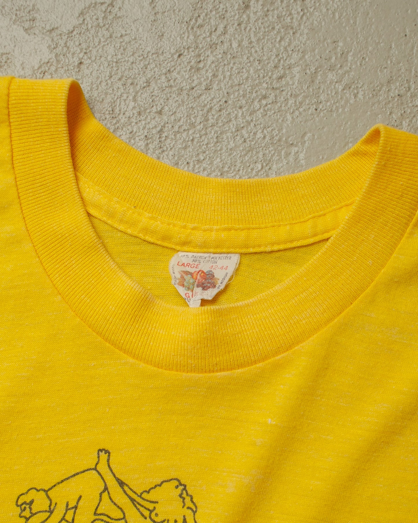 1970s/80s Orgy T-shirt yellow - M