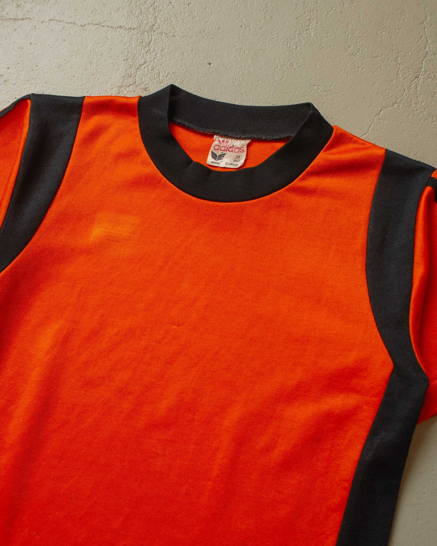 1980s Adidas Two Tone Jersey orange - XS/S