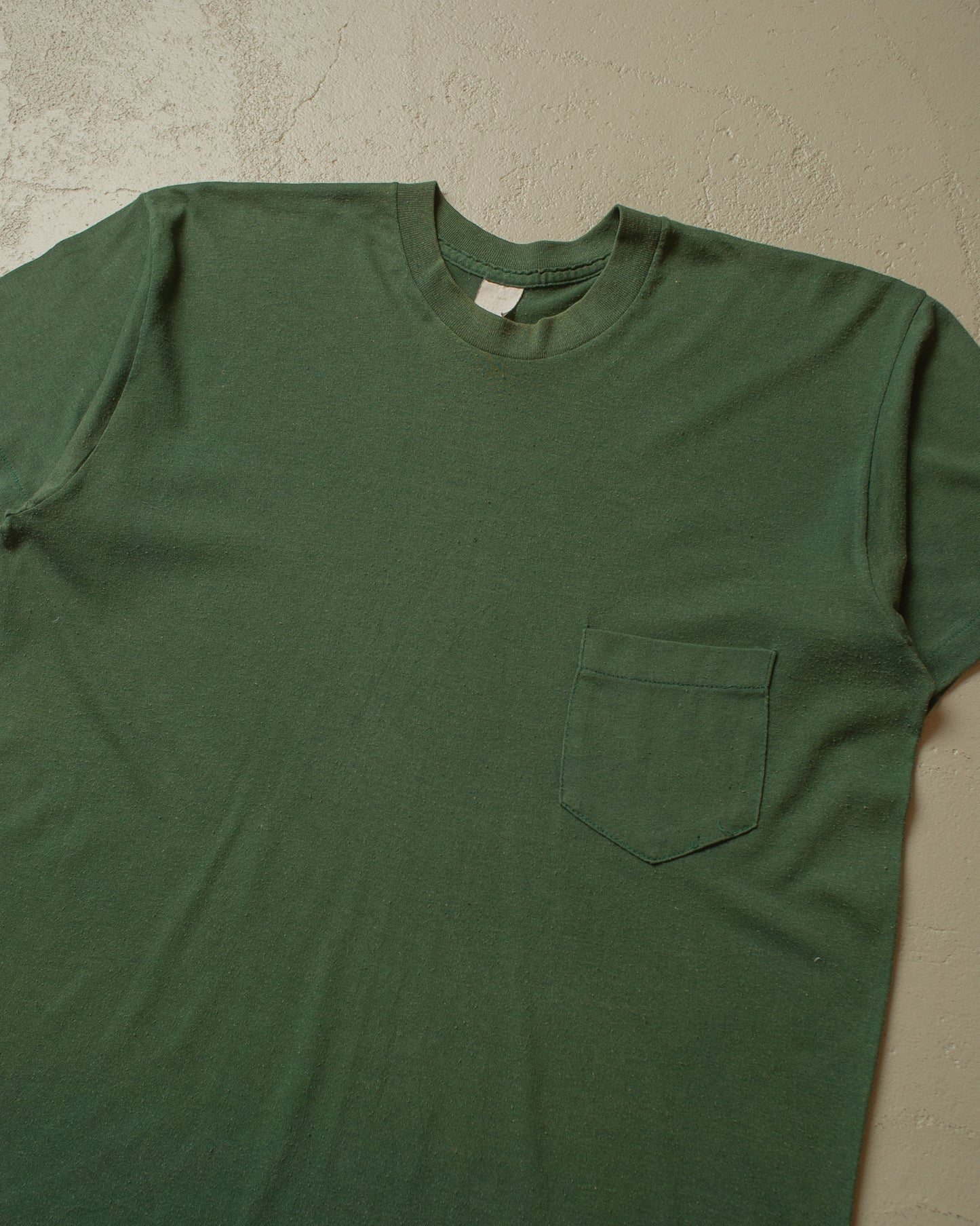 1980s Selvedge Pocket T-shirt green - M/L