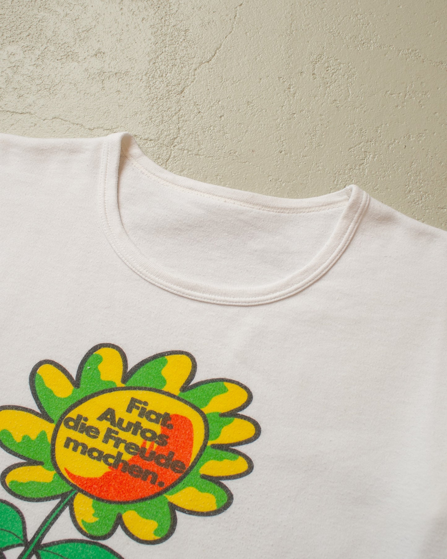 1970s Fiat Car T-shirt white - S/M