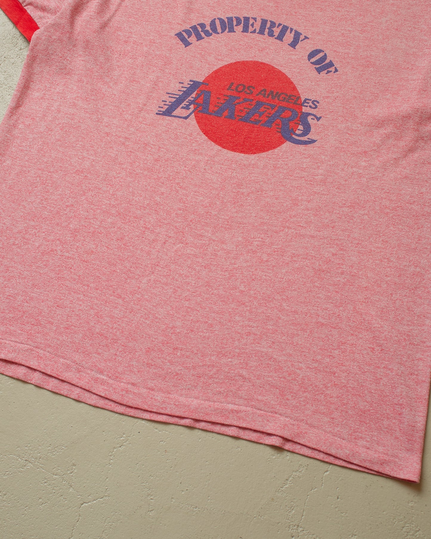 1970s Los Angeles Lakers Ringer T-shirt red - L/XL