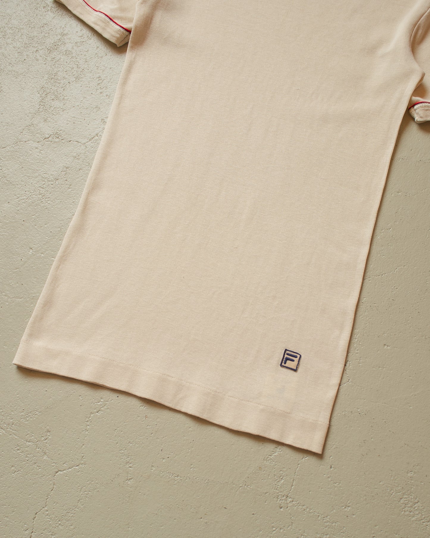 1980s Womens Fila Effe T-shirt creme - XS/S