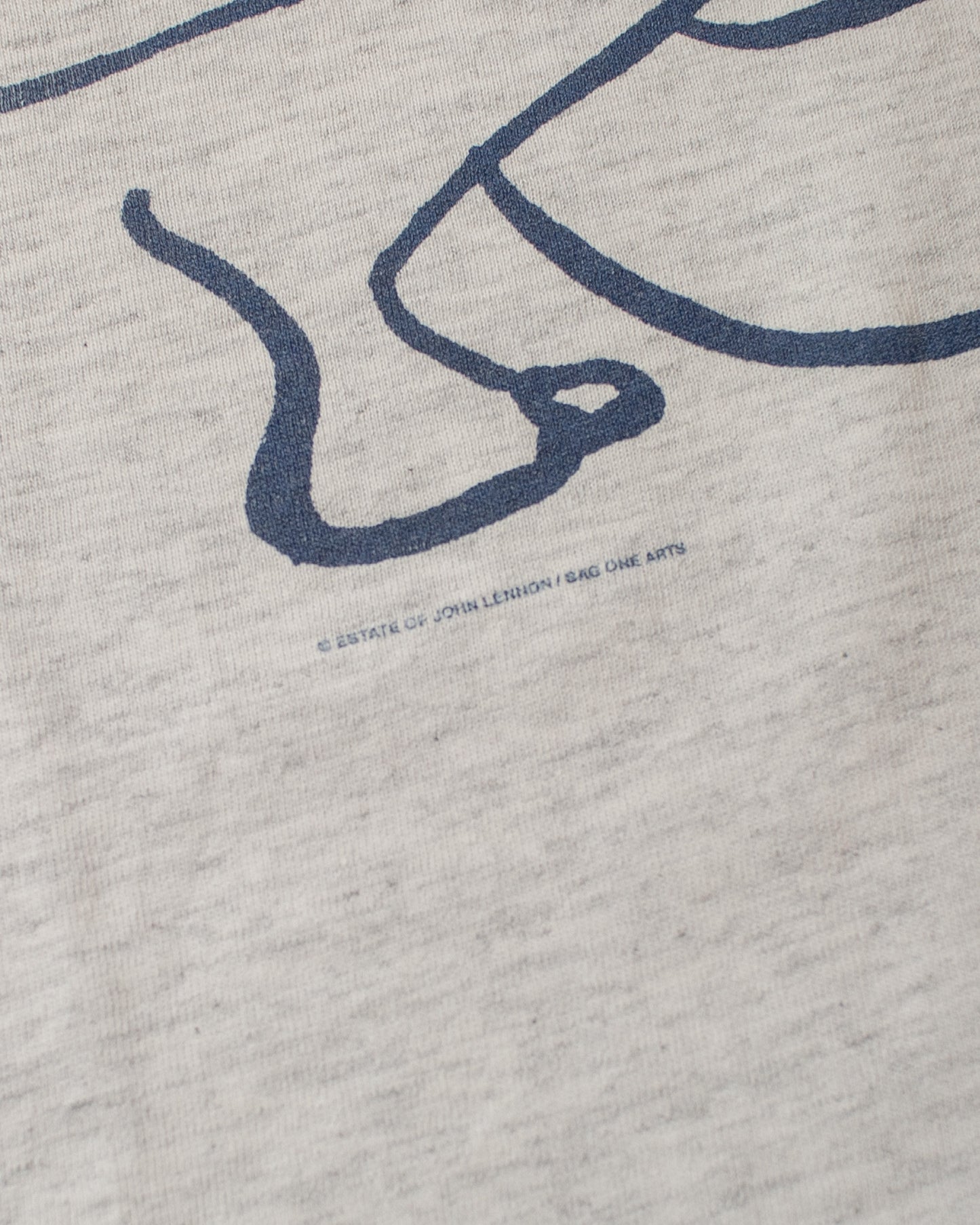 1990s Artwork of John Lennon T-shirt grey - M