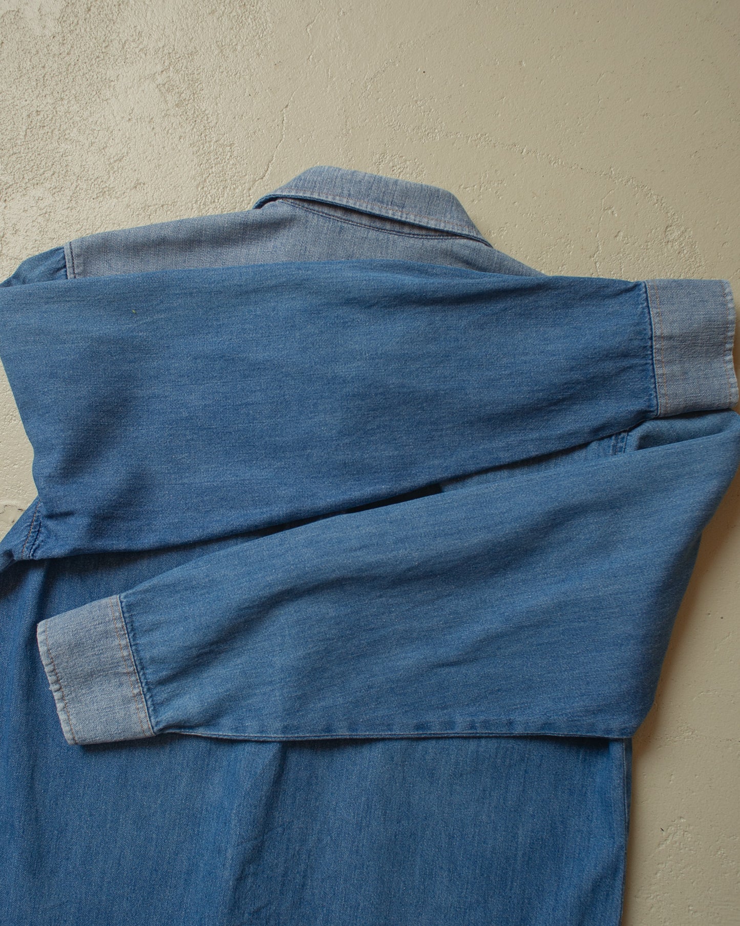 1970s Levi´s Orange Tab Two Tone Denim Shirt blue - S/M