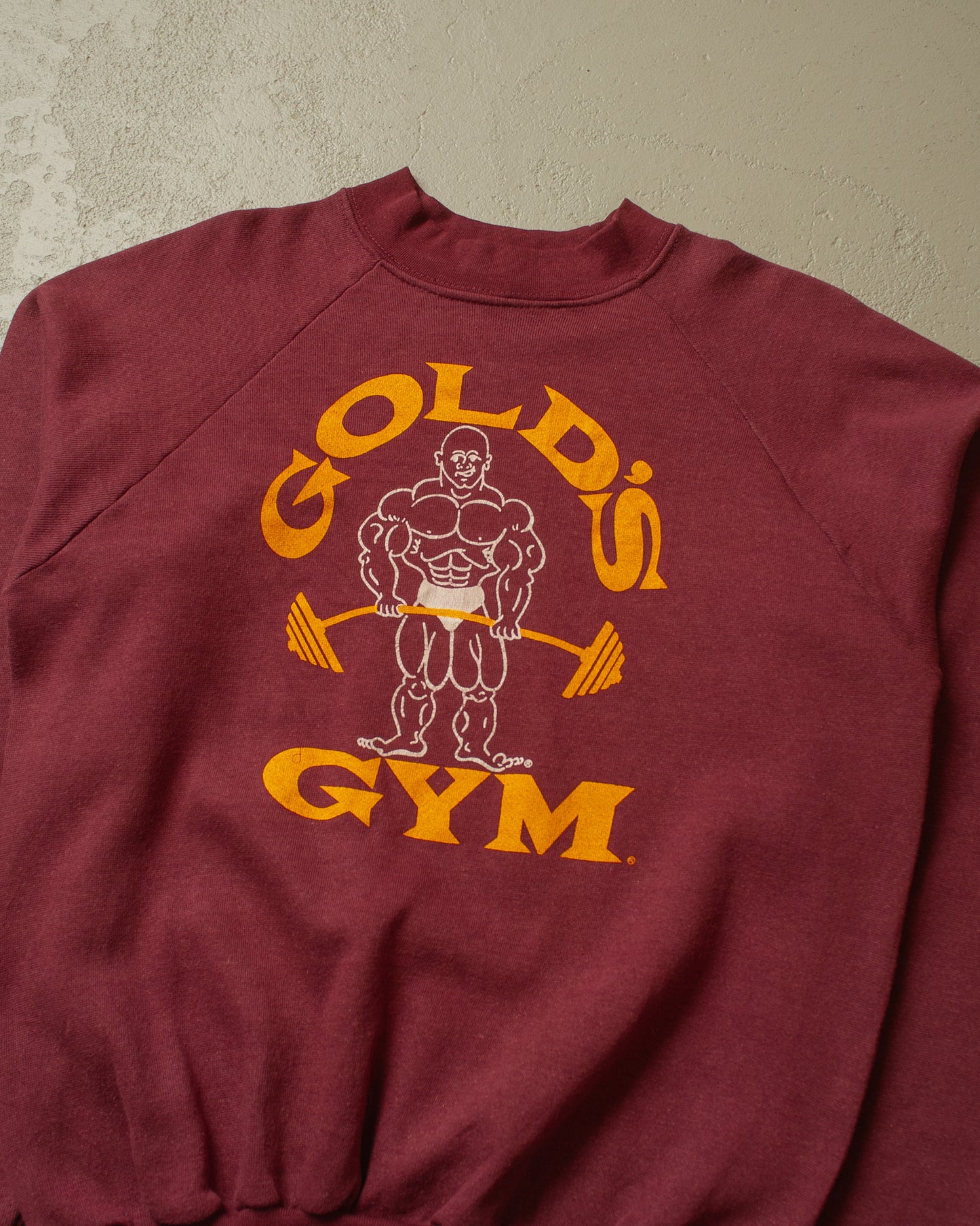 1980´s Gold´s Gym Sweatshirt burgundy - M