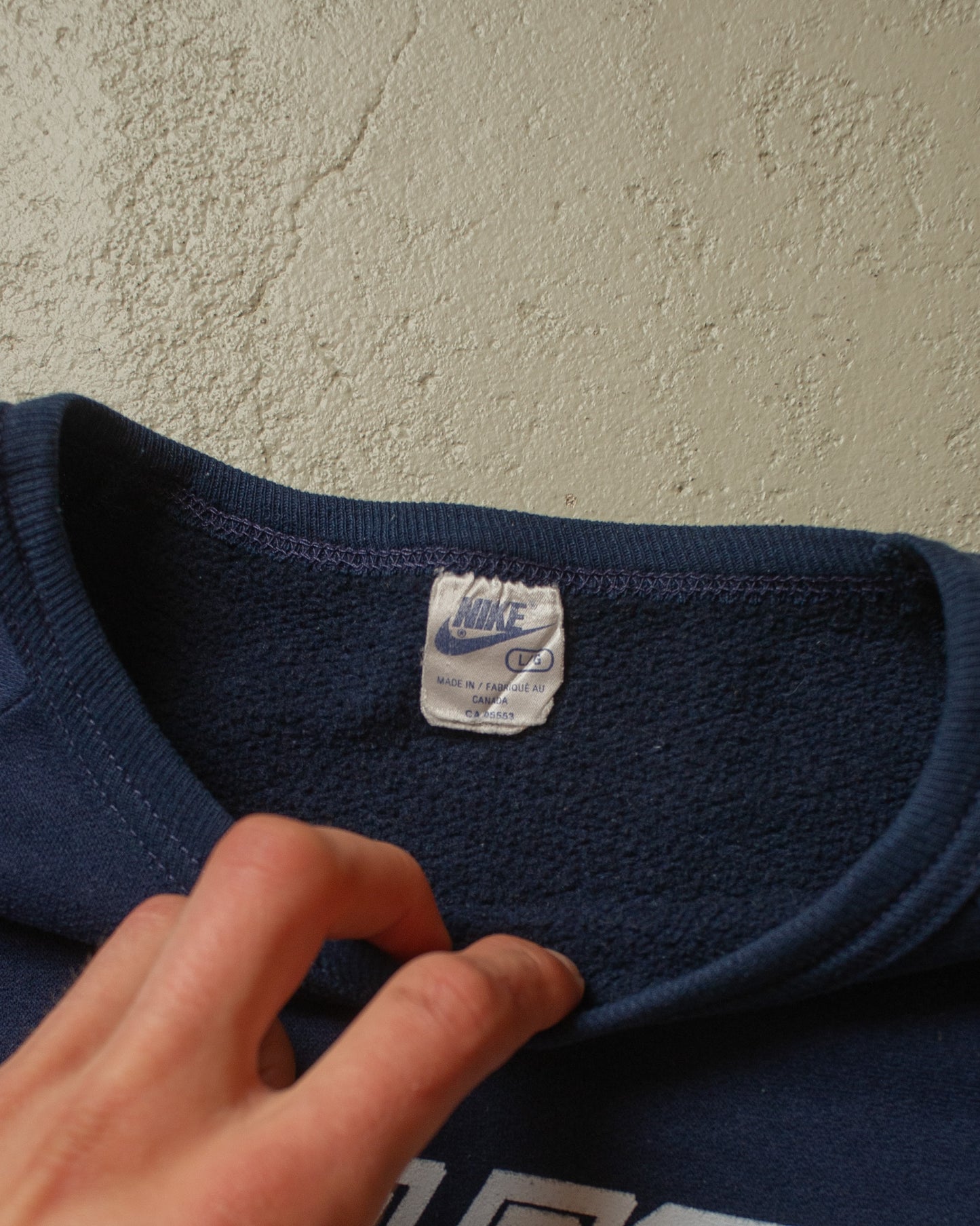 1980s Nike Spellout Sweatshirt navyblue - M/L