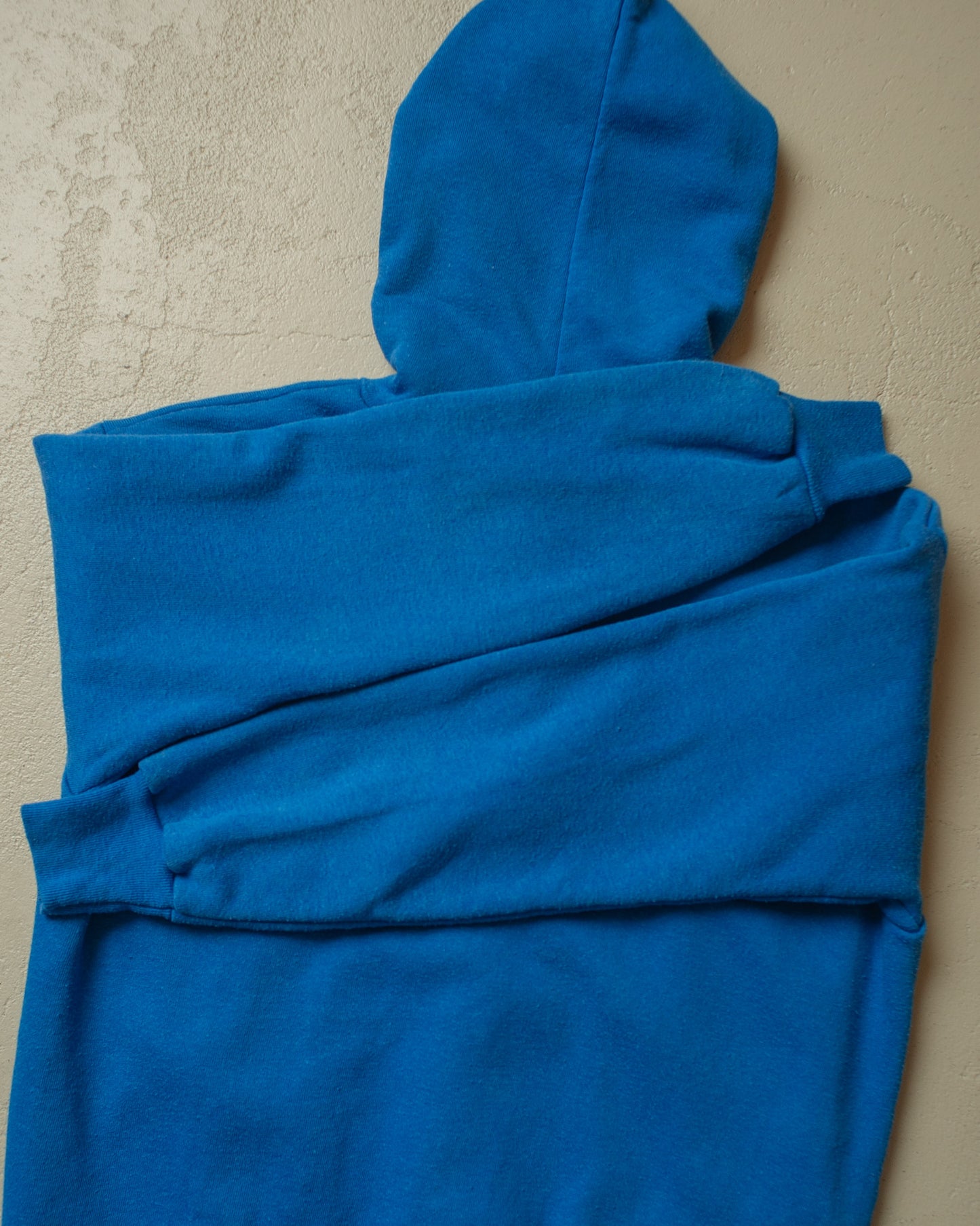 1960s Thermal Zip Up Hoodie blue - M