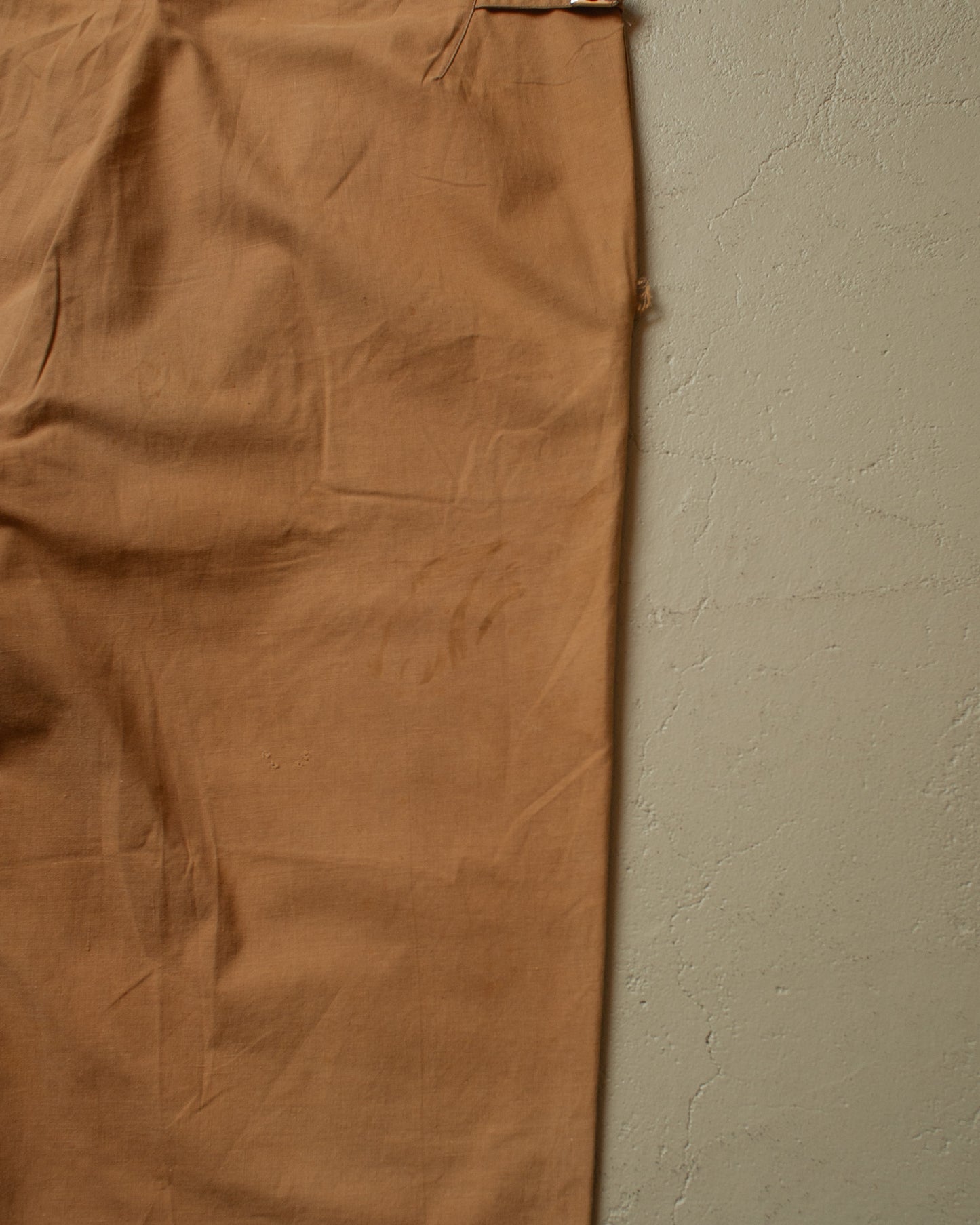 1930s French Light Cinched Work Pants khaki - W40 L29