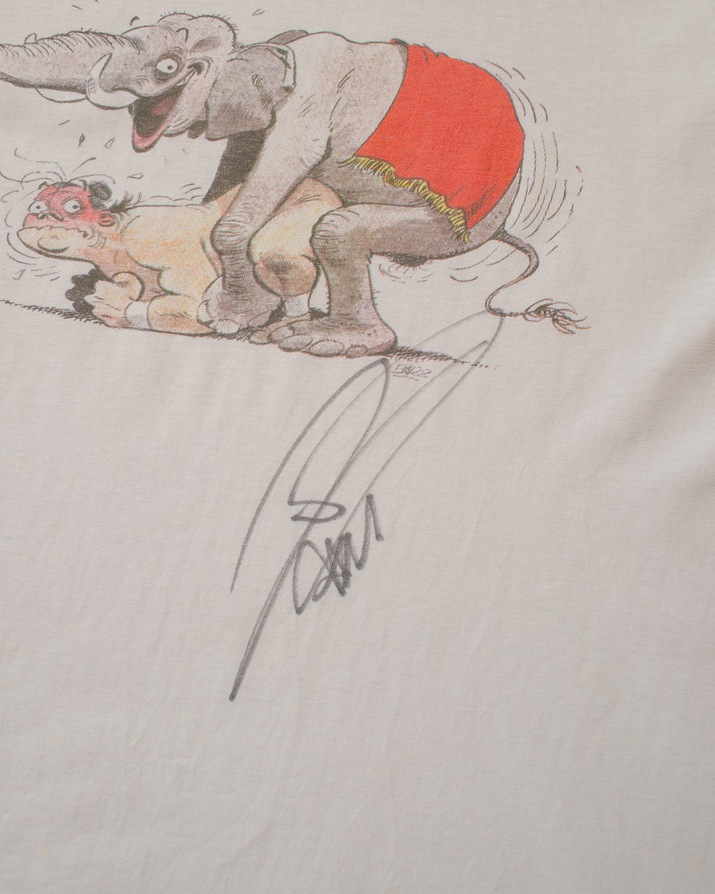 1980s signed Cagiva Company Flip T-shirt white - L/XL