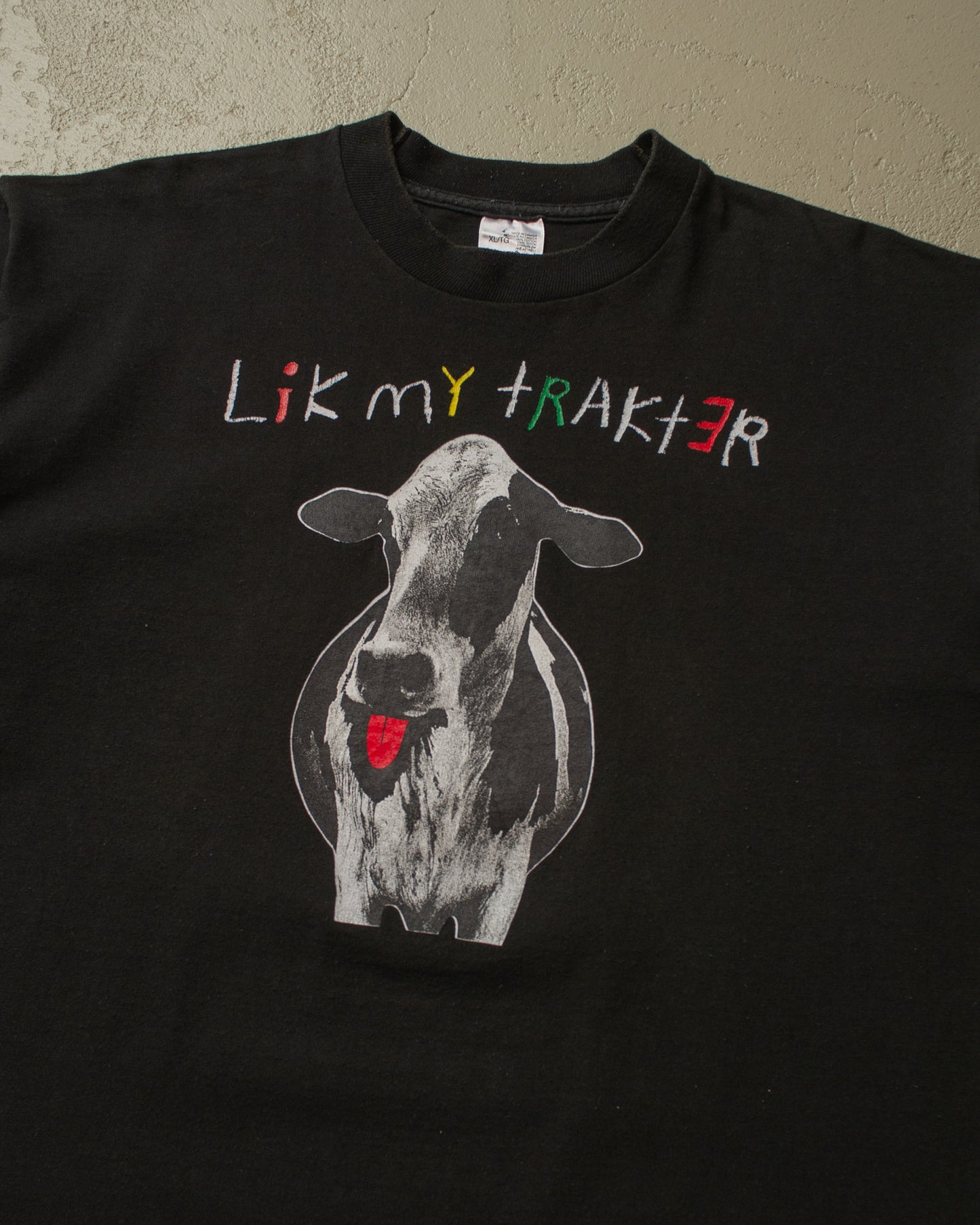 1990s The Waltons "Lik my Trakter" Band T-shirt black - XL