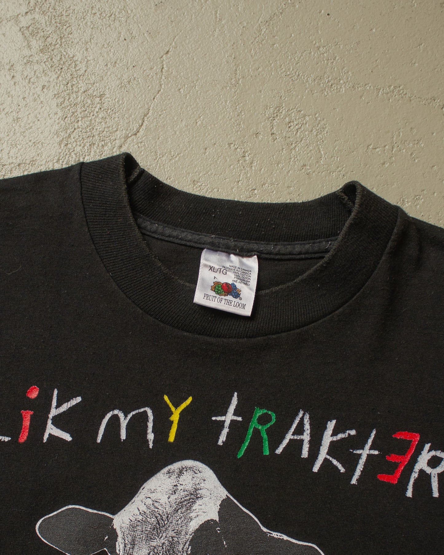 1990s The Waltons "Lik my Trakter" Band T-shirt black - XL