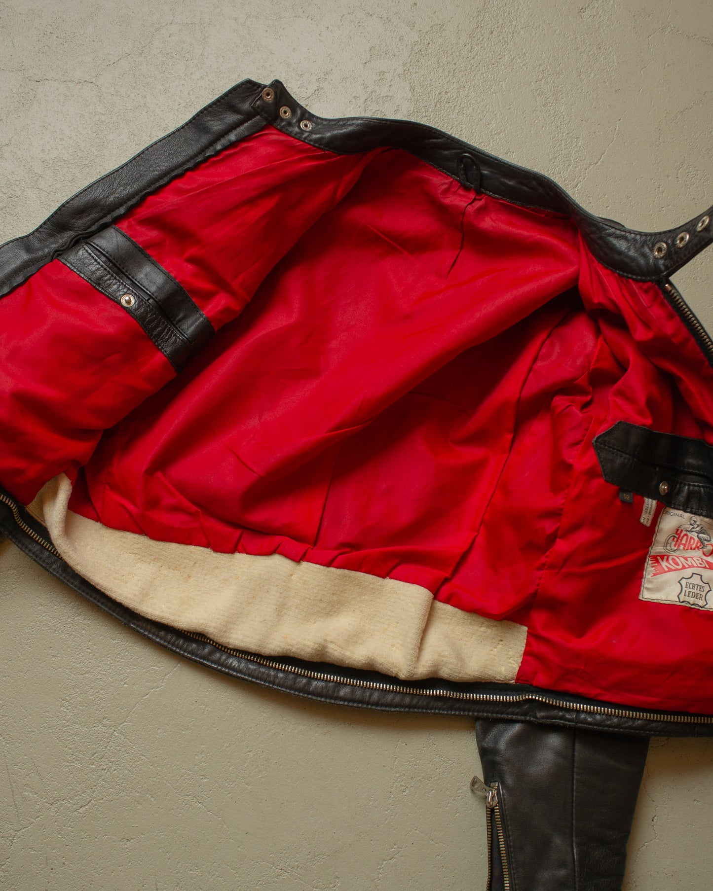 1970s Harro Leather Biker Jacket black - M