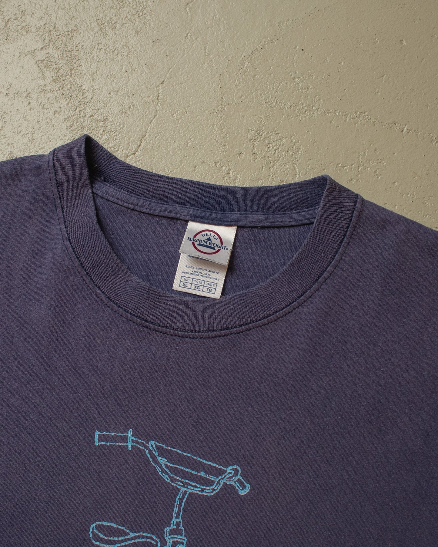 2000s Faded "Chicks dig my Ride" T-shirt navyblue - XL