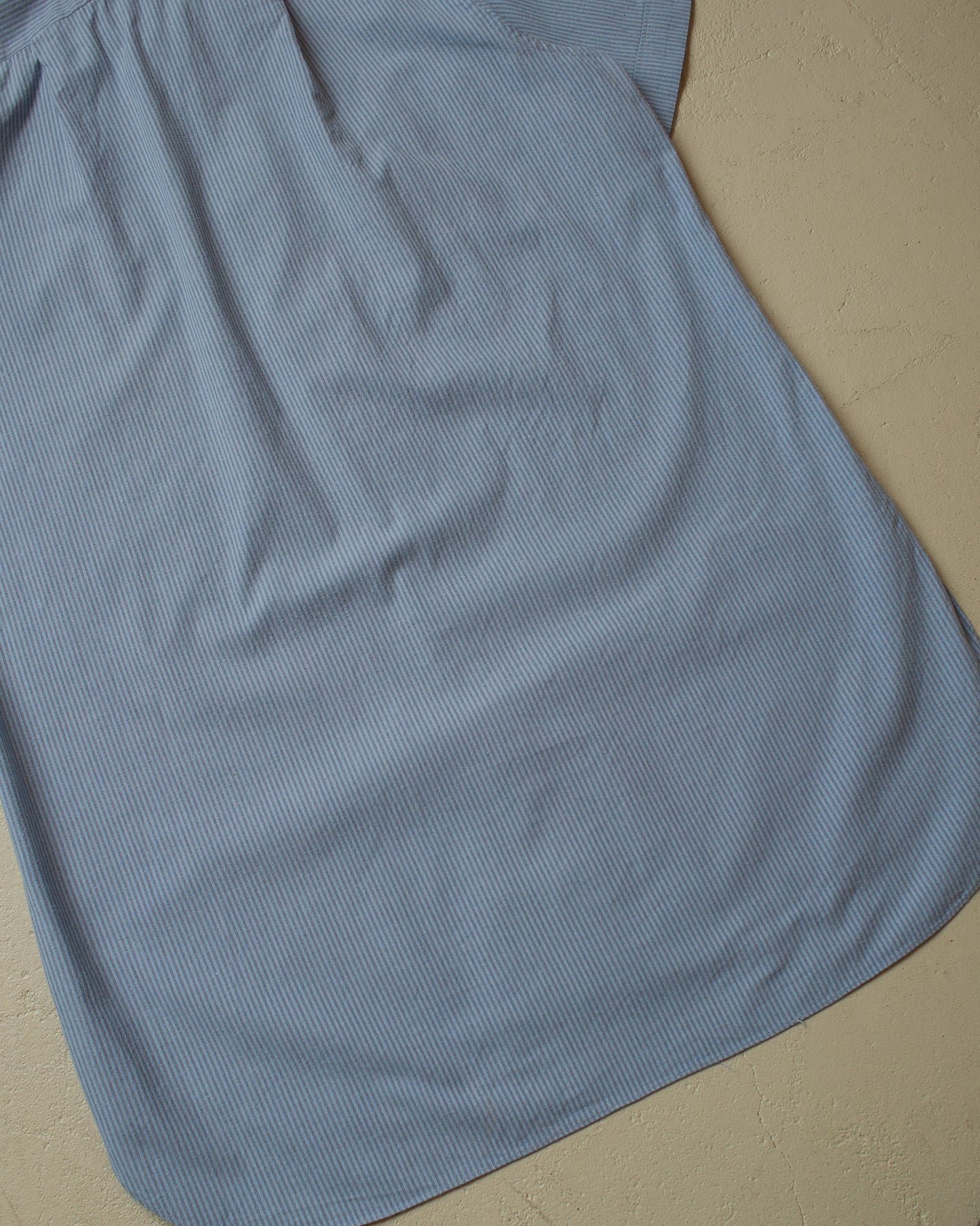 1940s Wenzel pinstriped Cotton Shirt blue - L/XL