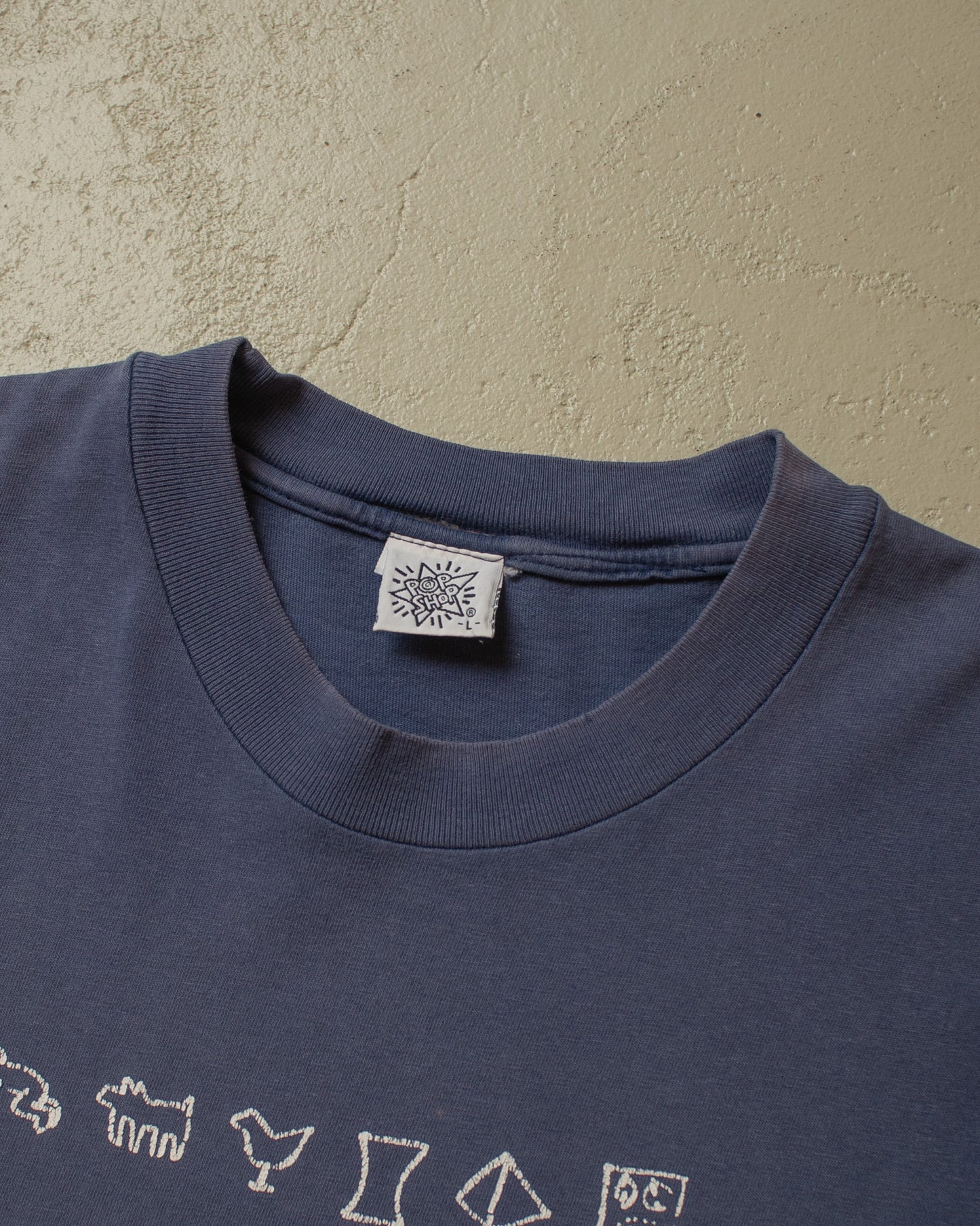 1990s Pop Shop Keith Haring T-shirt Faded navyblue - L