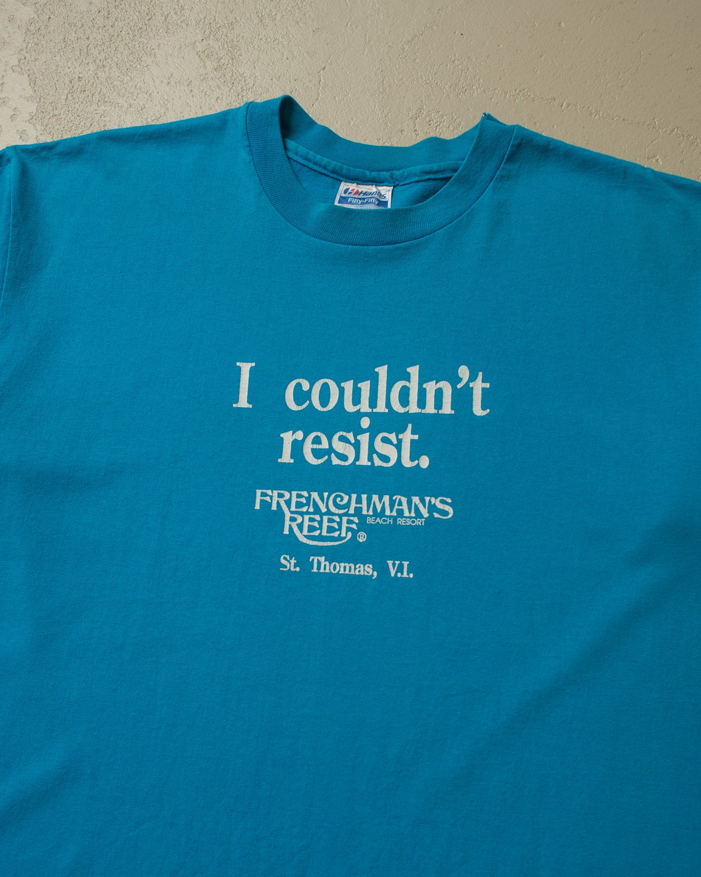 1980s "I couldn´t resist" T-shirt blue - XL