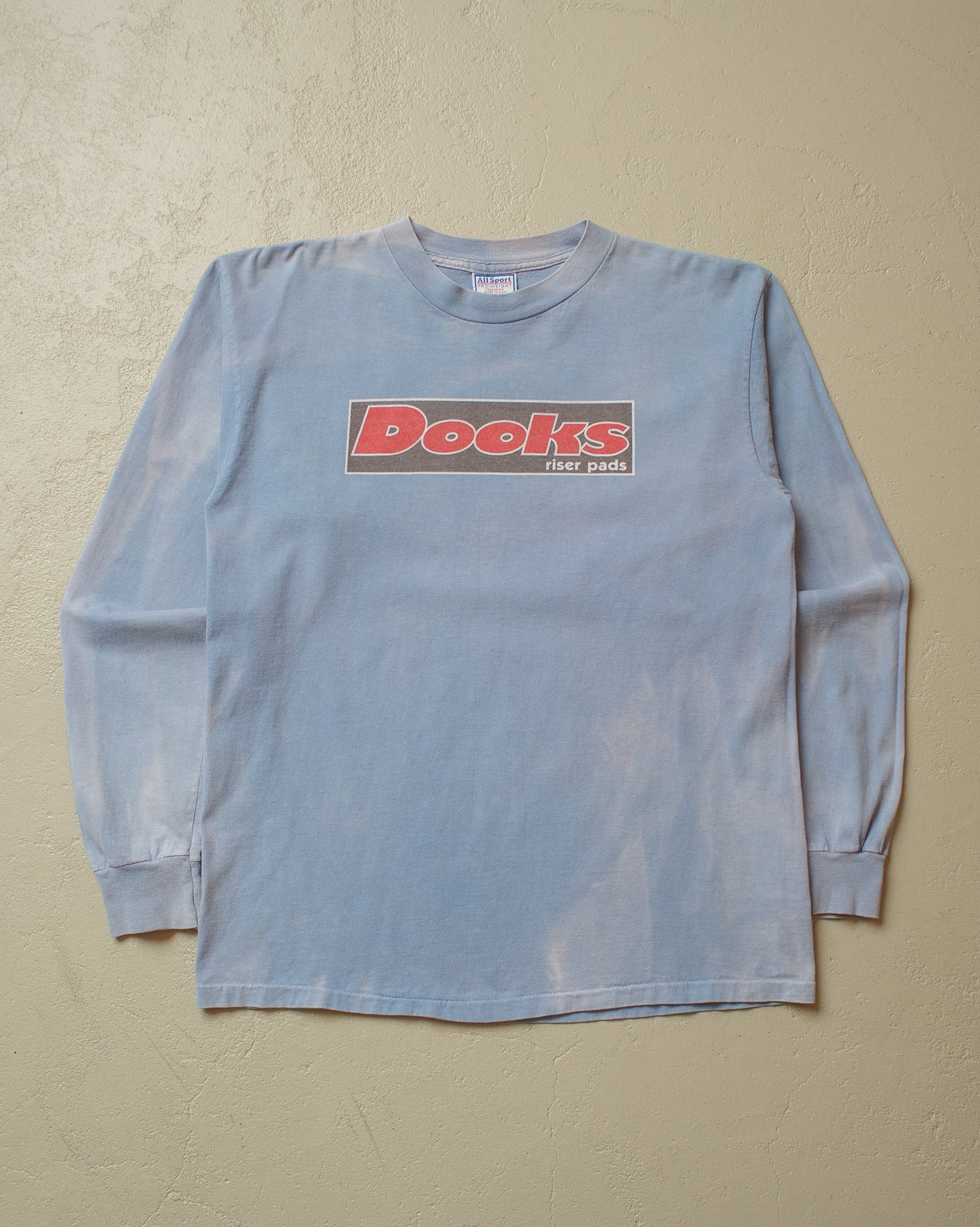 1990s Sunfaded Dooks Riser Pads (Shortys) Longsleeve blue - M/L